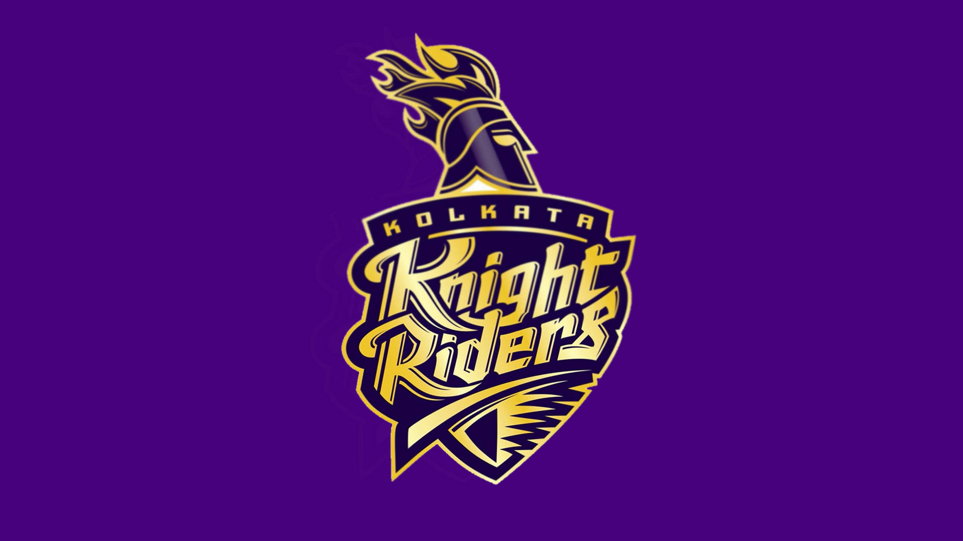 Kolkata Knight Riders, golden logo, flaming helmet, Full HD Desktop Wallpaper
