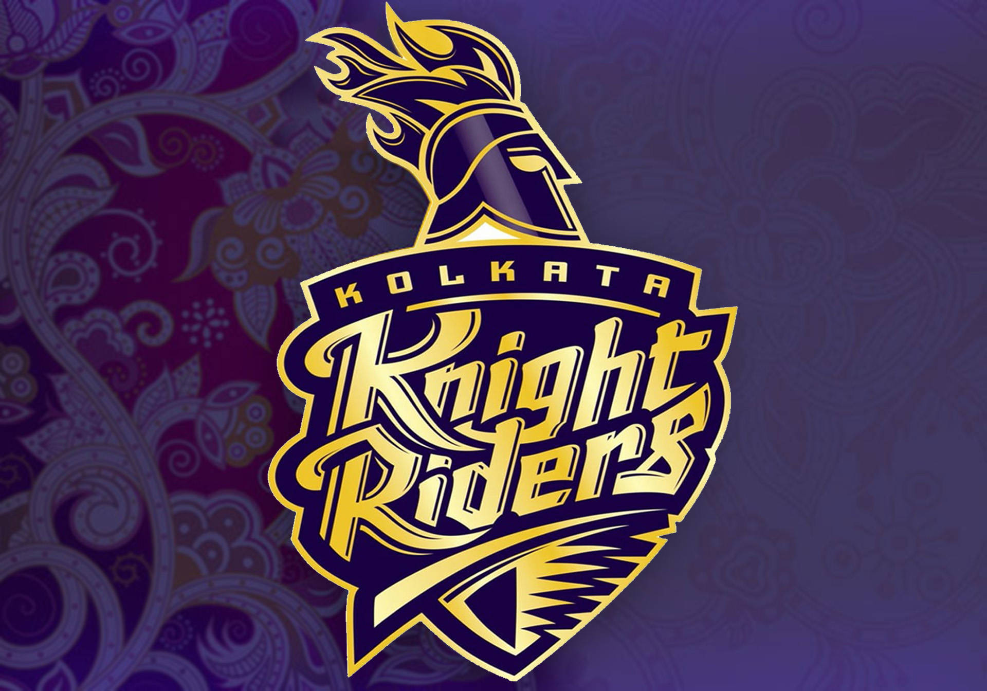Kolkata Knight Riders, golden Kolkata Knight Riders logo, knight helmet, Full HD Desktop Wallpaper