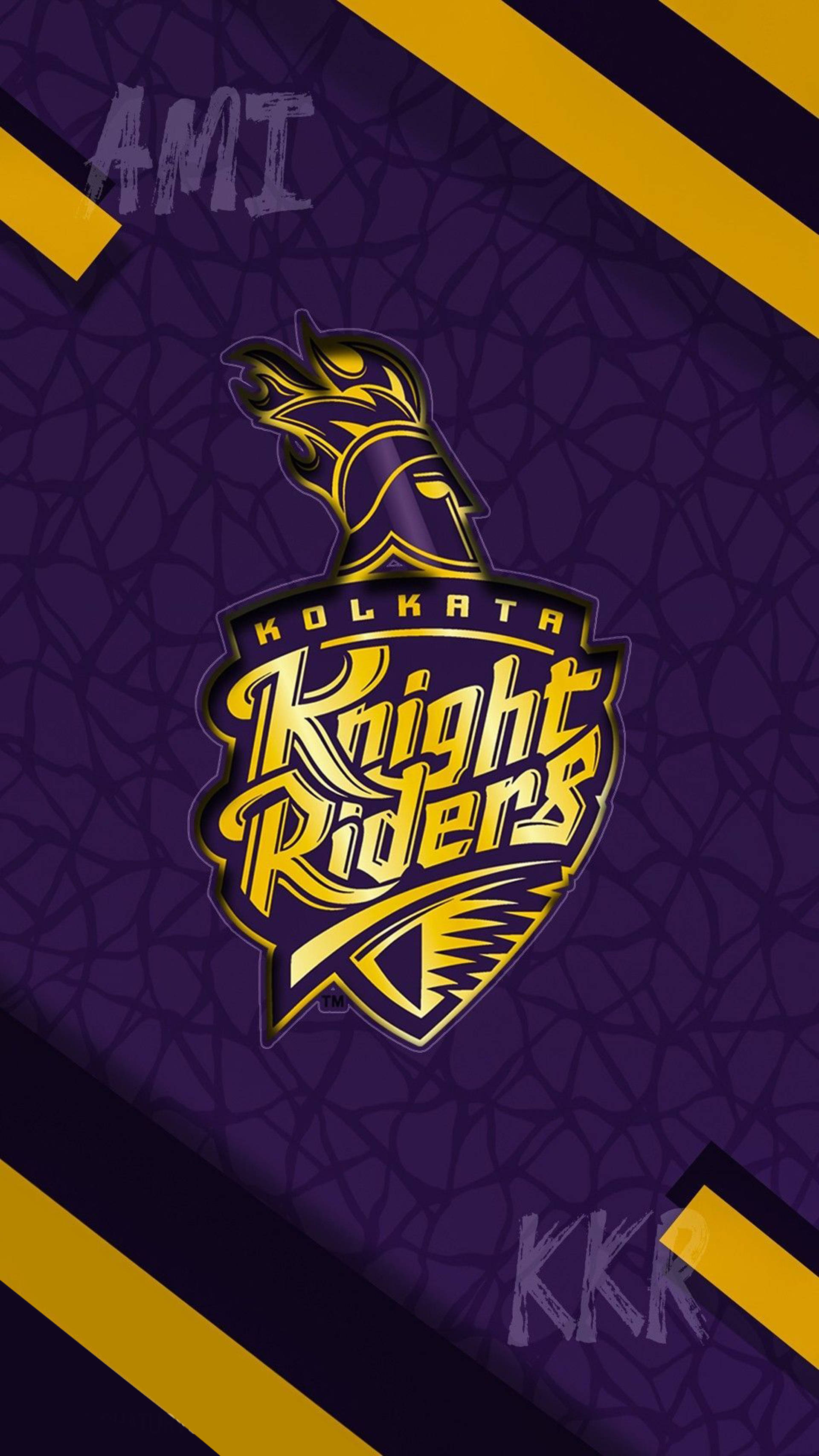 Kolkata Knight Riders, purple, gold, 2K Phone Wallpaper