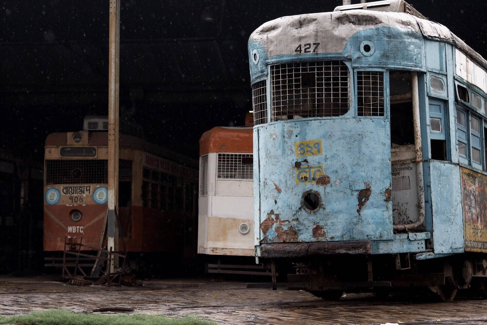 Kolkata, old train, vintage trams, Full HD Desktop Wallpaper