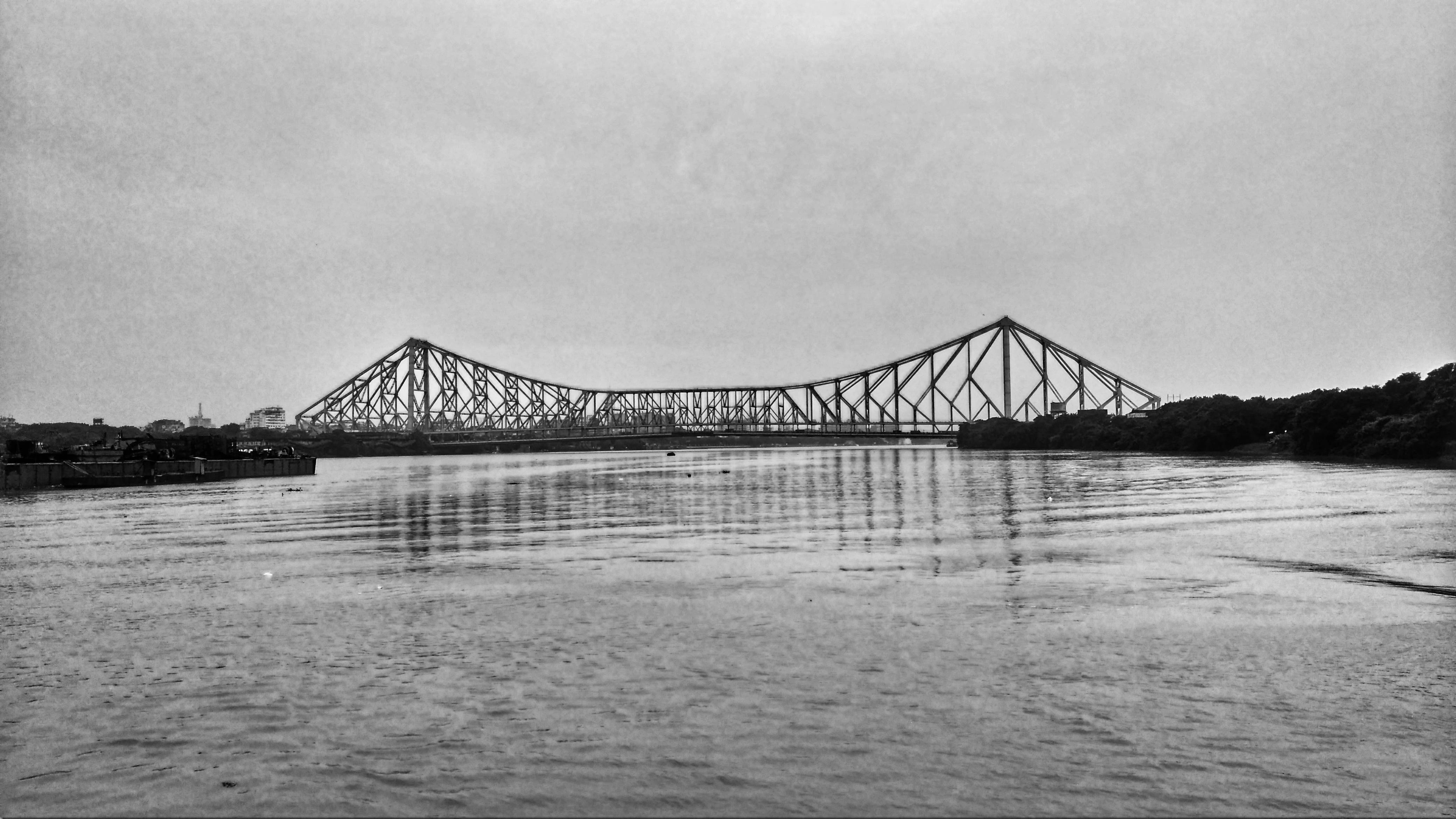 Kolkata, road bridge, steel truss bridge, 4K Desktop Wallpaper