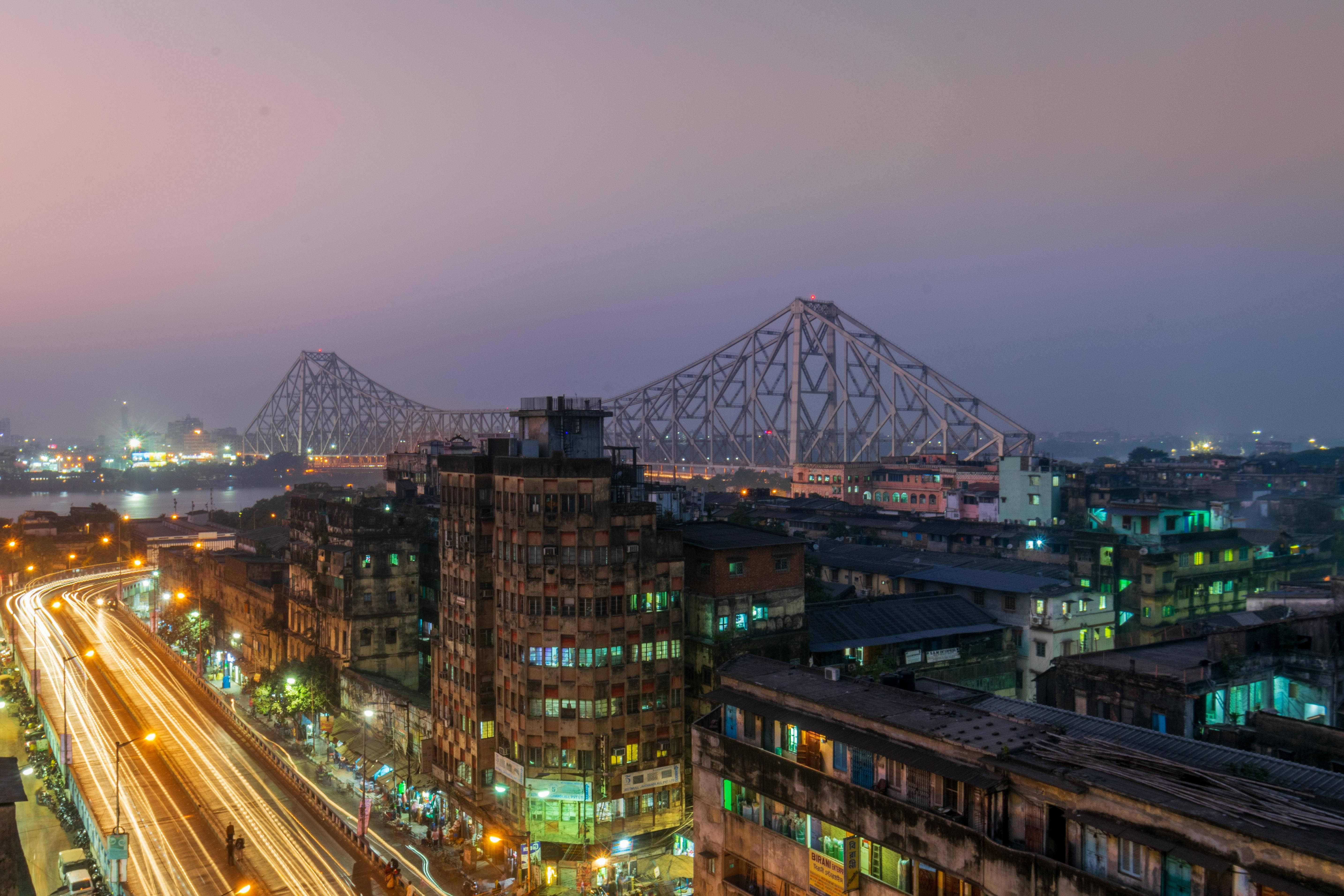 Kolkata, cityscape, dusk, 5K Desktop Wallpaper