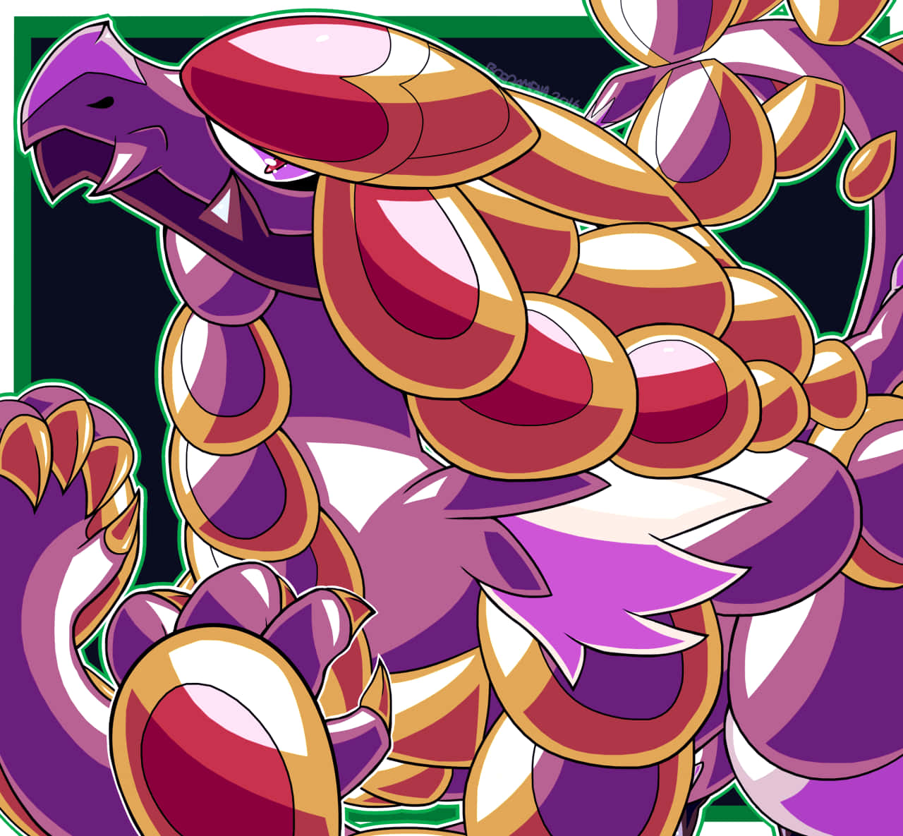 Kommo-o, violet, red, HD Desktop Wallpaper