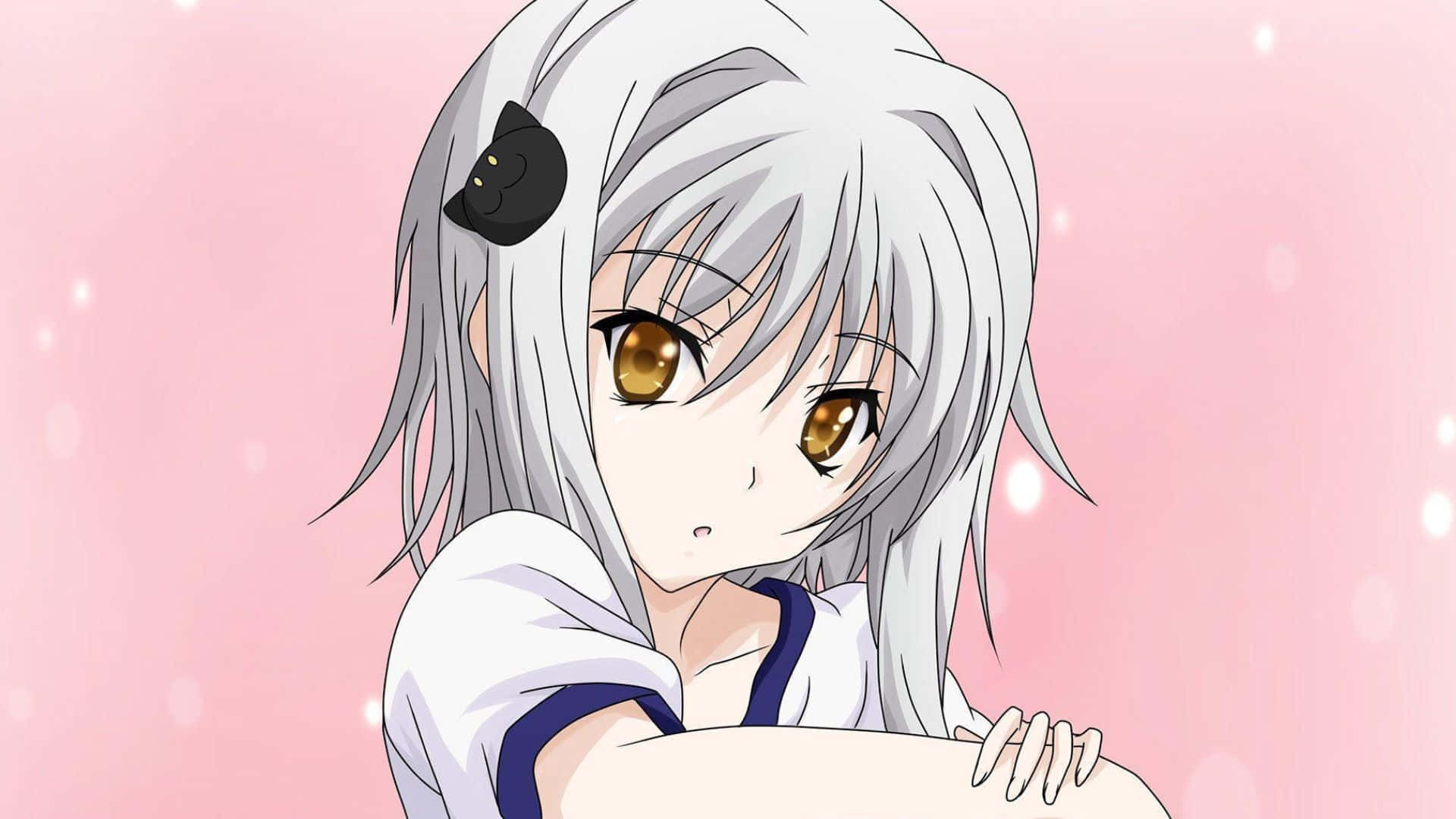 Koneko Toujou, silver hair, golden eyes, Full HD Desktop Wallpaper