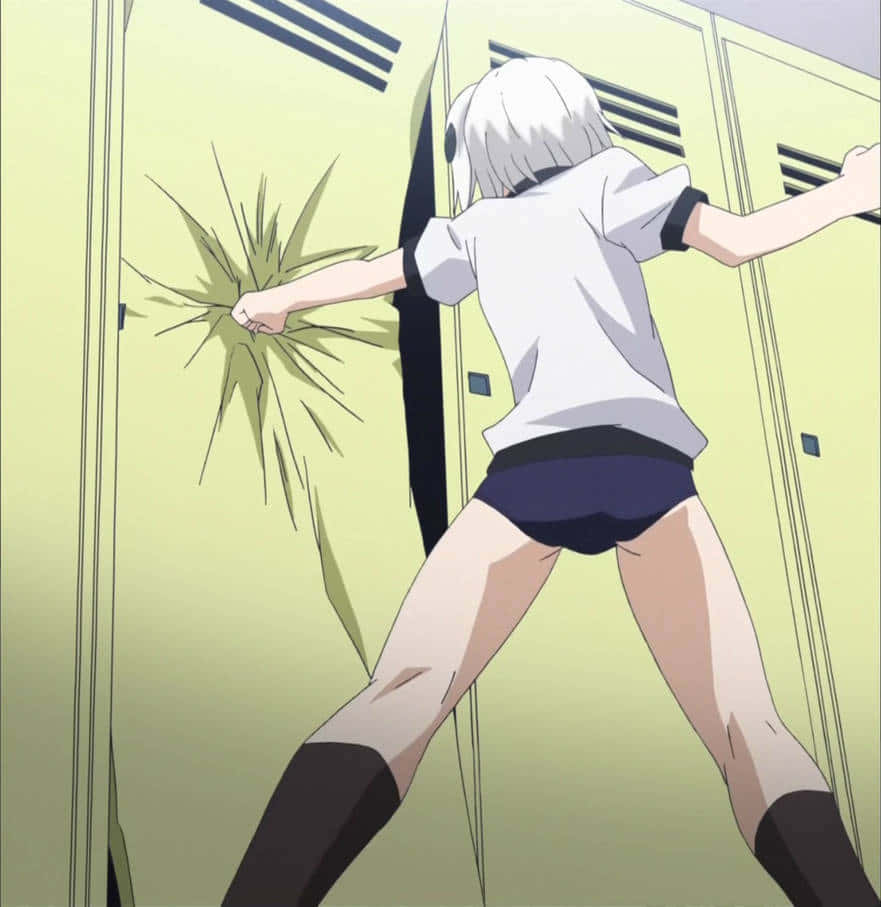 Koneko Toujou, white-haired anime girl, school uniform, SD Phone Wallpaper
