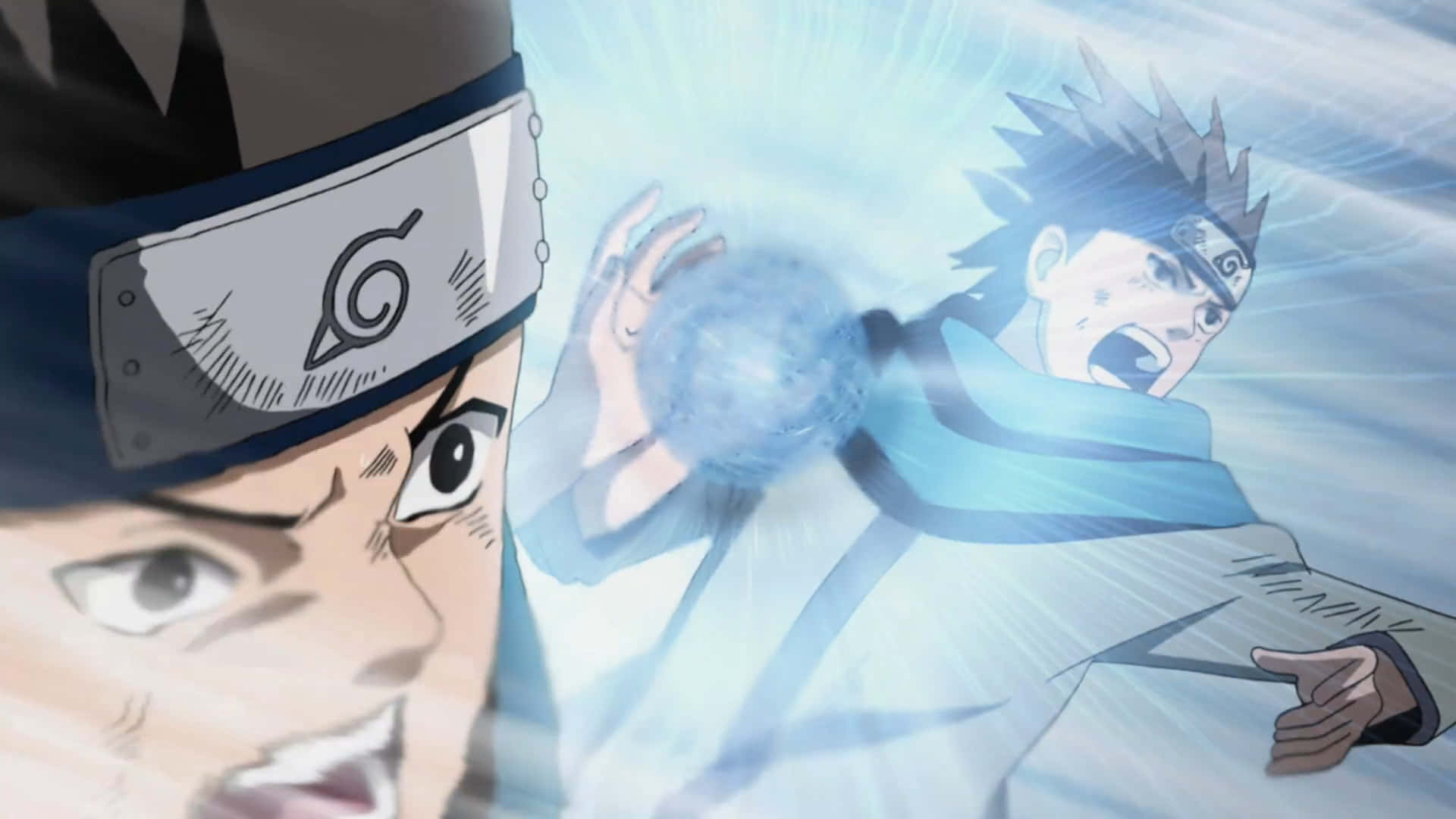 Konohamaru Sarutobi, glowing blue chakra sphere, anime ninja, Full HD Desktop Wallpaper