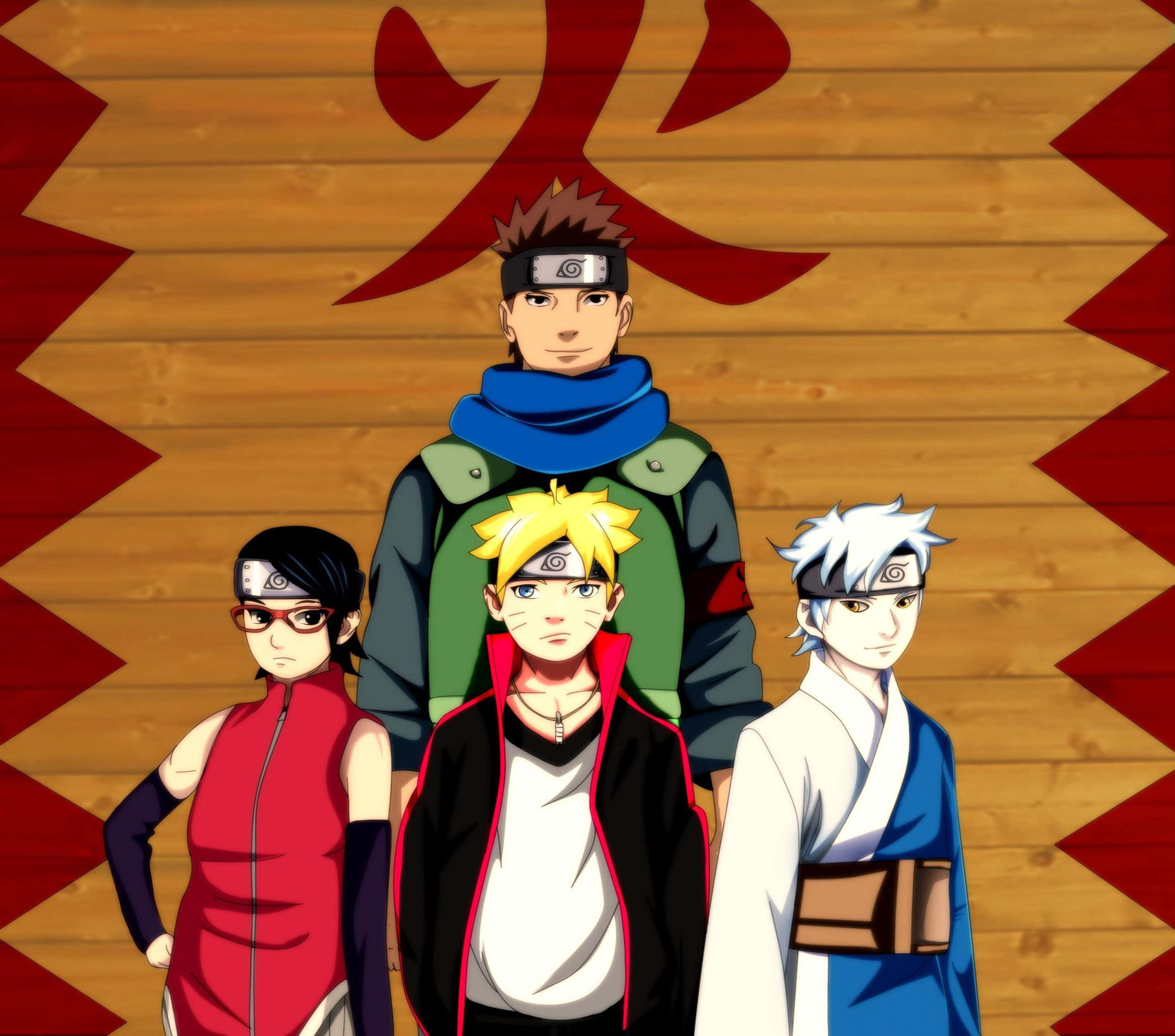 Konohamaru Sarutobi, anime ninja characters, wooden wall, Full HD Desktop Wallpaper