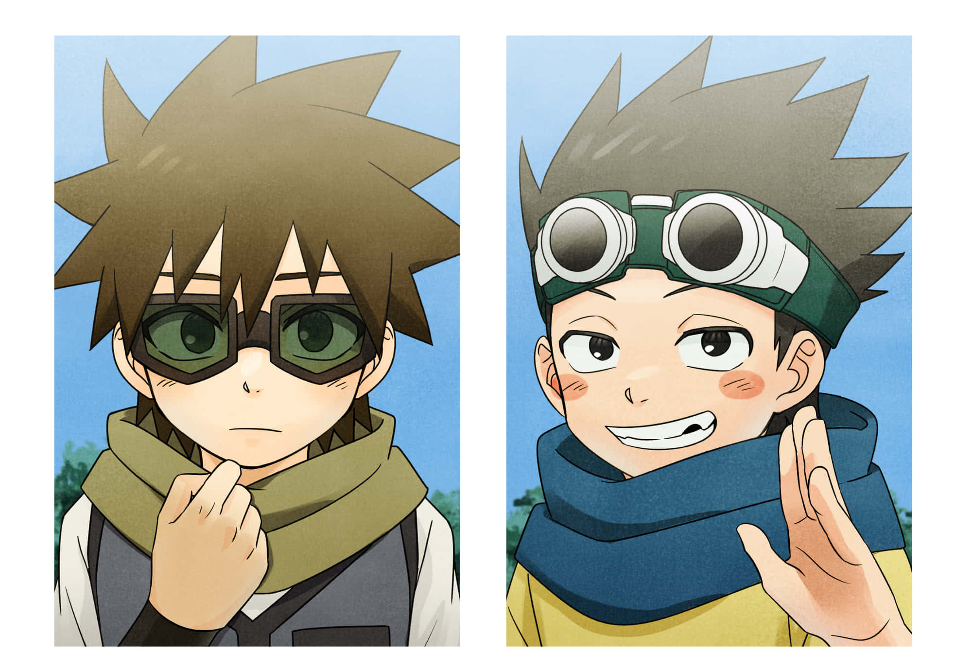 Konohamaru Sarutobi, spiky hair, green goggles, Full HD Desktop Wallpaper