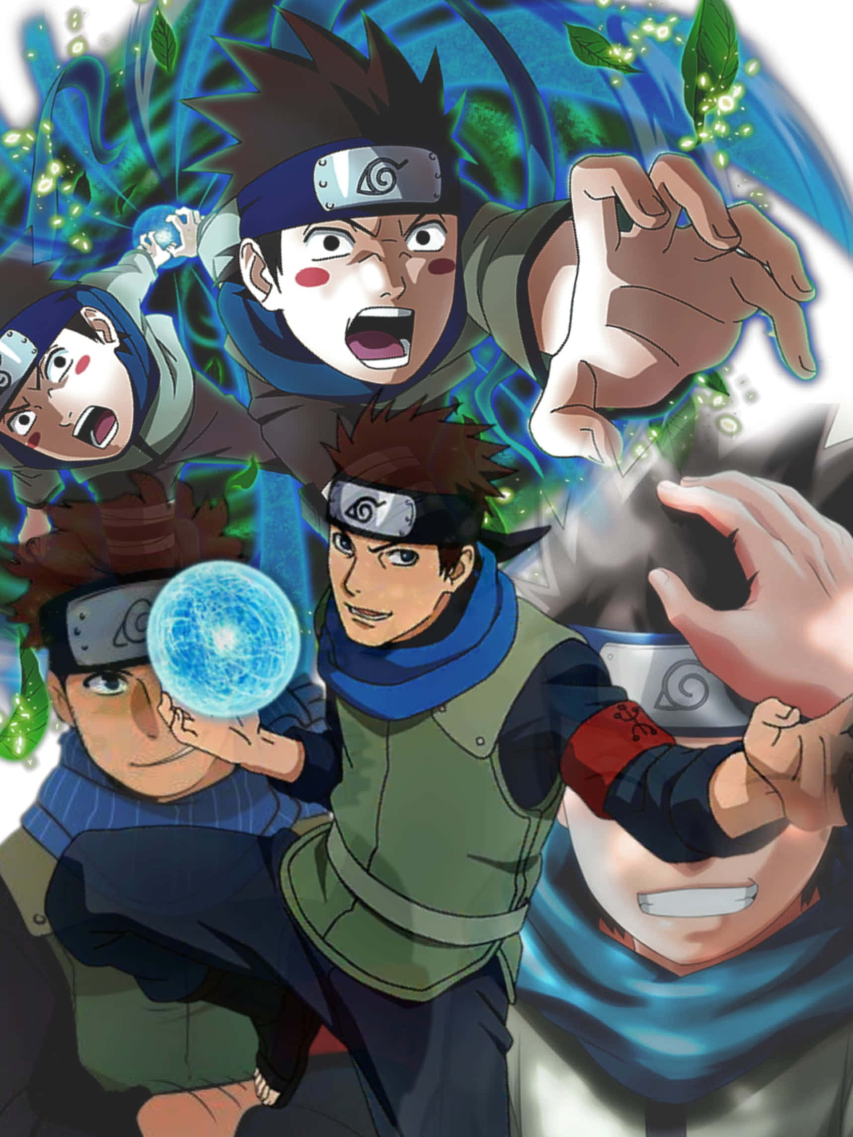 Konohamaru Sarutobi, ninja anime characters, glowing elemental jutsu, Full HD Phone Wallpaper