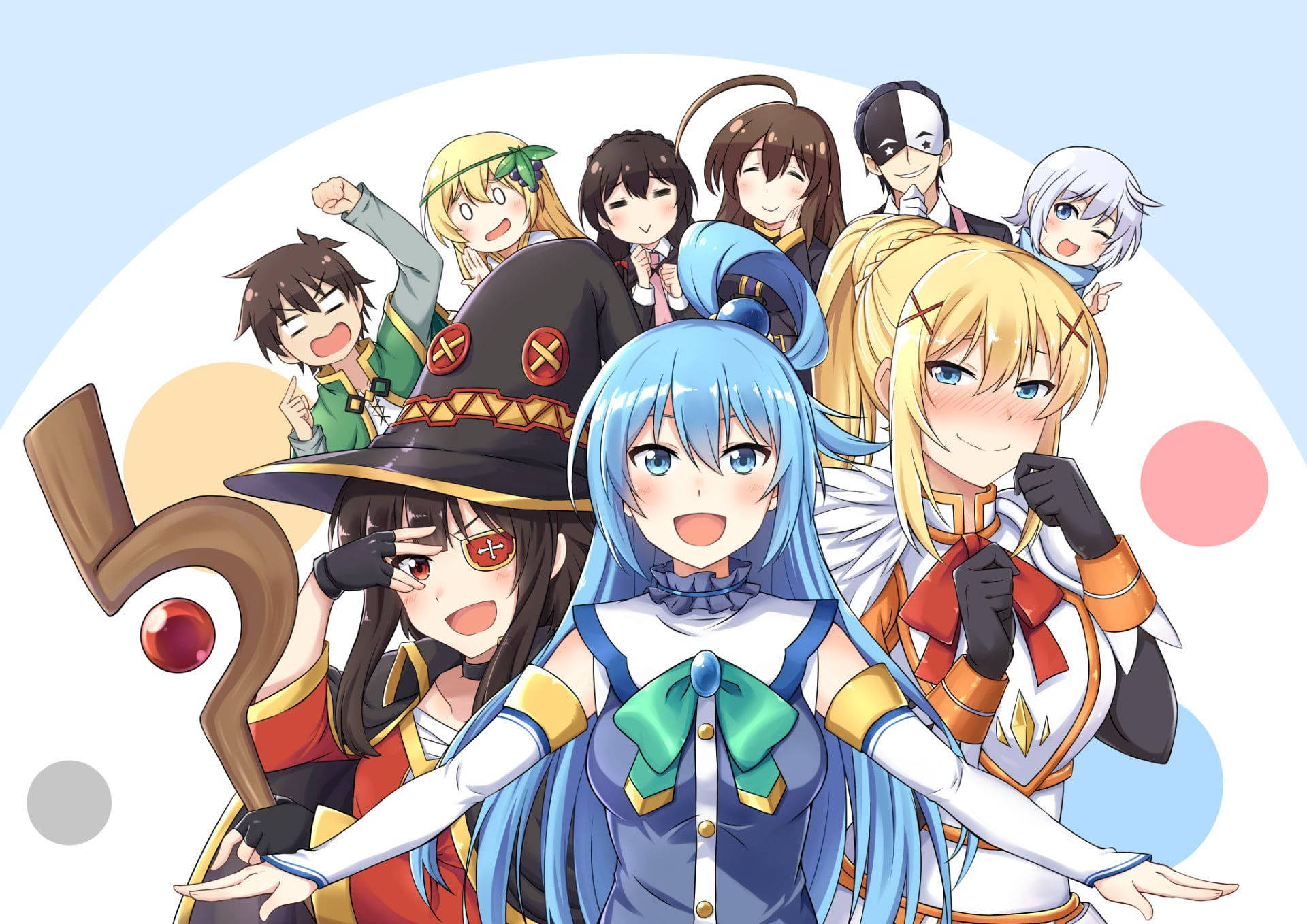 Team Konosuba, Konosuba, anime, Full HD Desktop Wallpaper