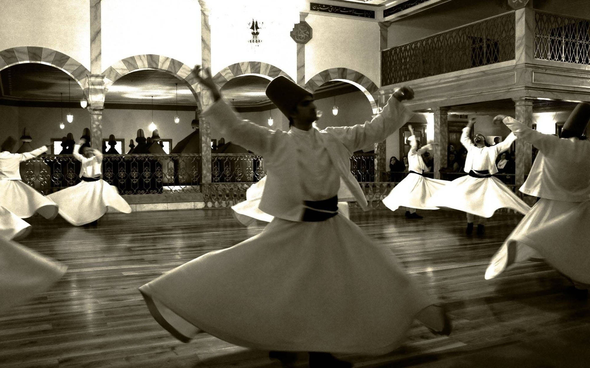 Konya, Sufi dervishes, white robes, Full HD Desktop Wallpaper