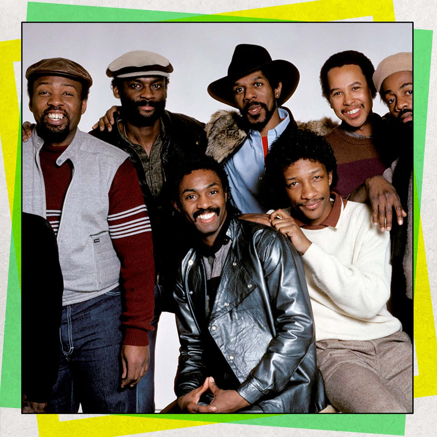 Kool And The Gang, 1970s fashion, seven smiling Black men, HD Desktop Wallpaper