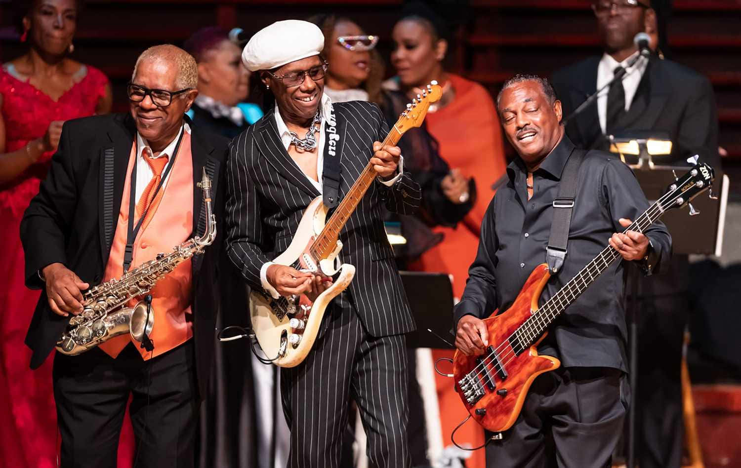 Kool And The Gang, saxophone, electric guitar, HD Desktop Wallpaper