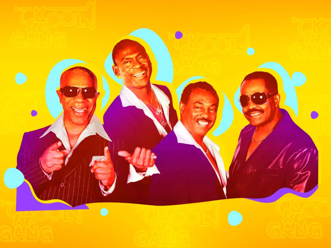 Kool And The Gang, purple suits, sunglasses, SD Desktop Wallpaper