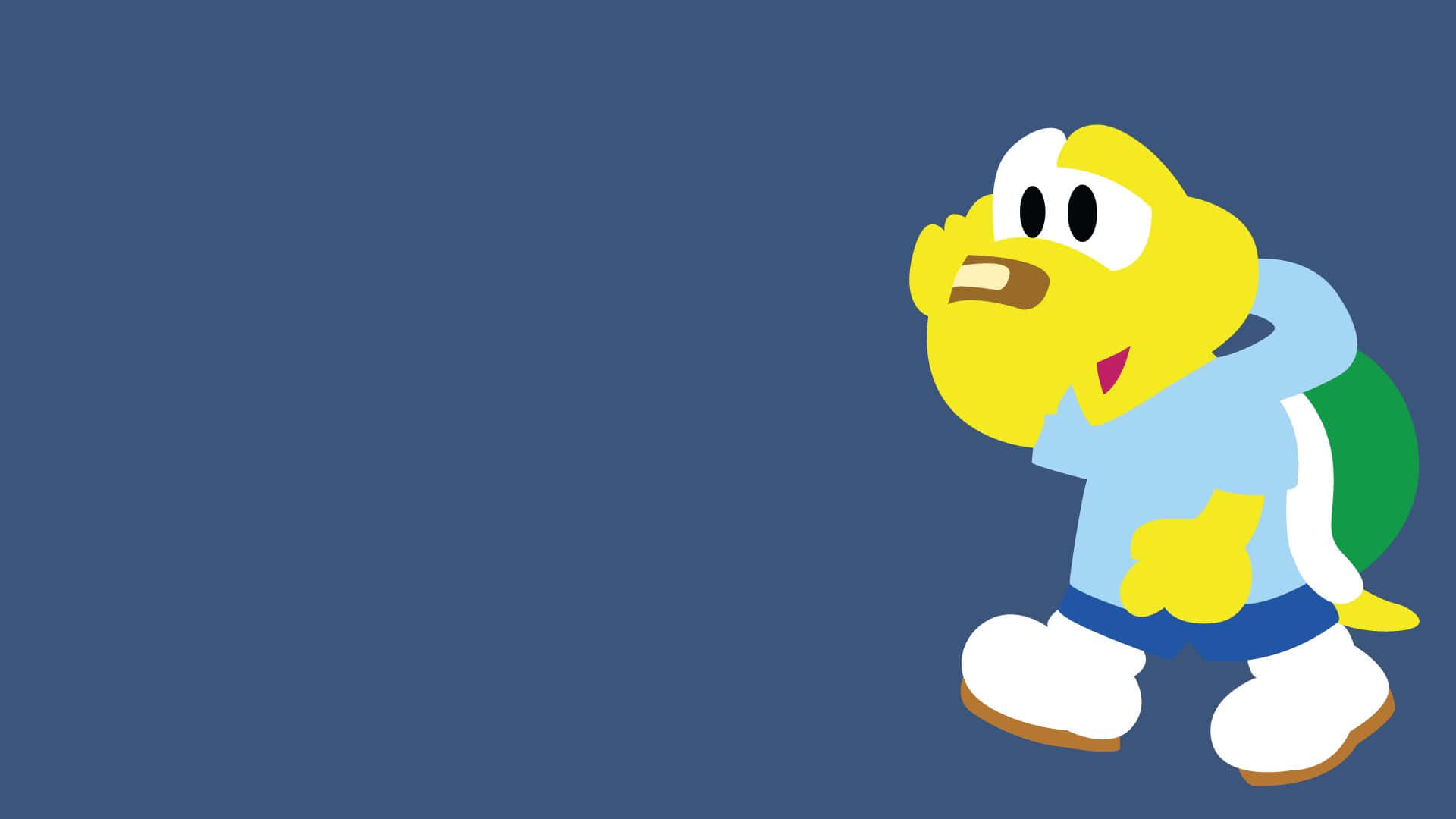 Koopa Troopa, yellow, light blue shirt, Full HD Desktop Wallpaper