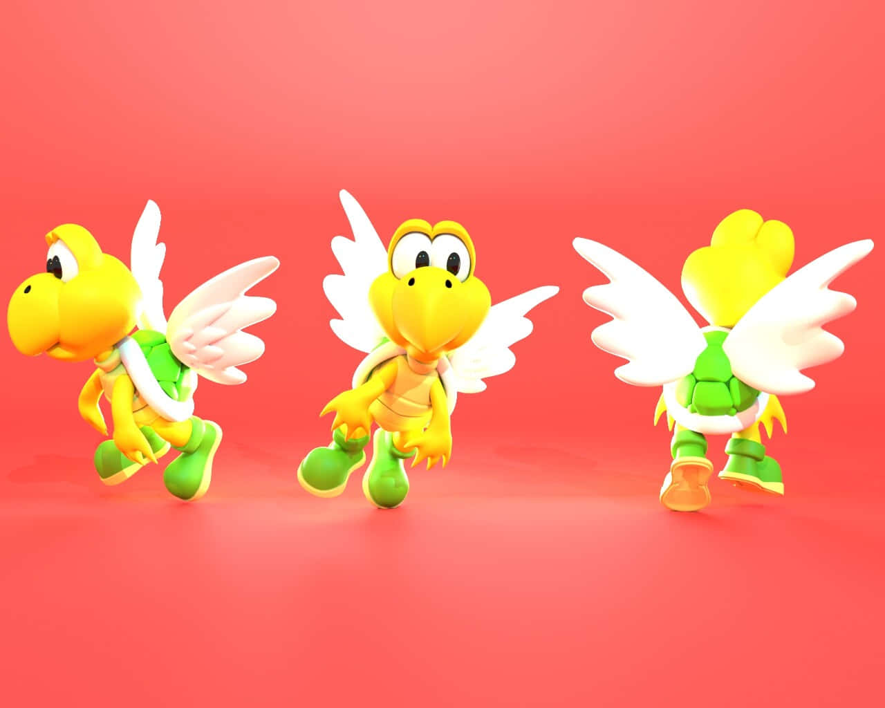 Koopa Troopa, yellow green, white, HD Desktop Wallpaper