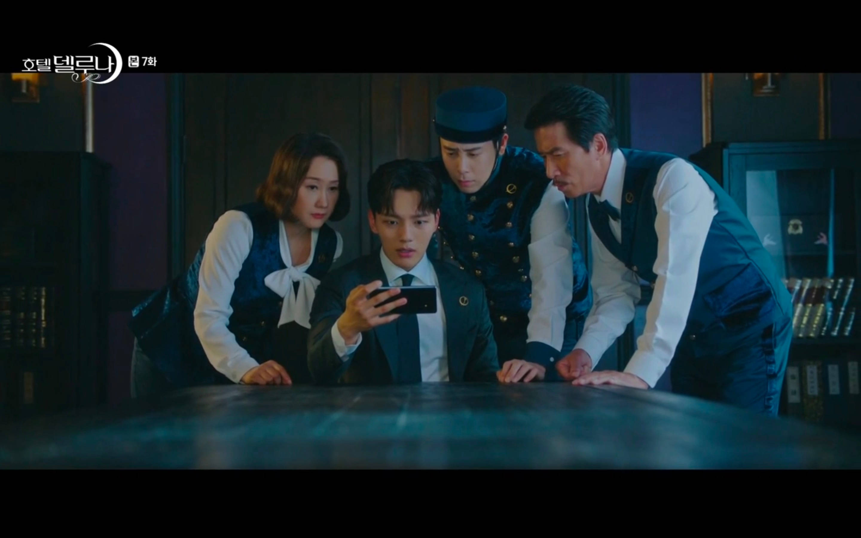Korean Drama, vintage uniforms, dimly lit room, 2K Desktop Wallpaper