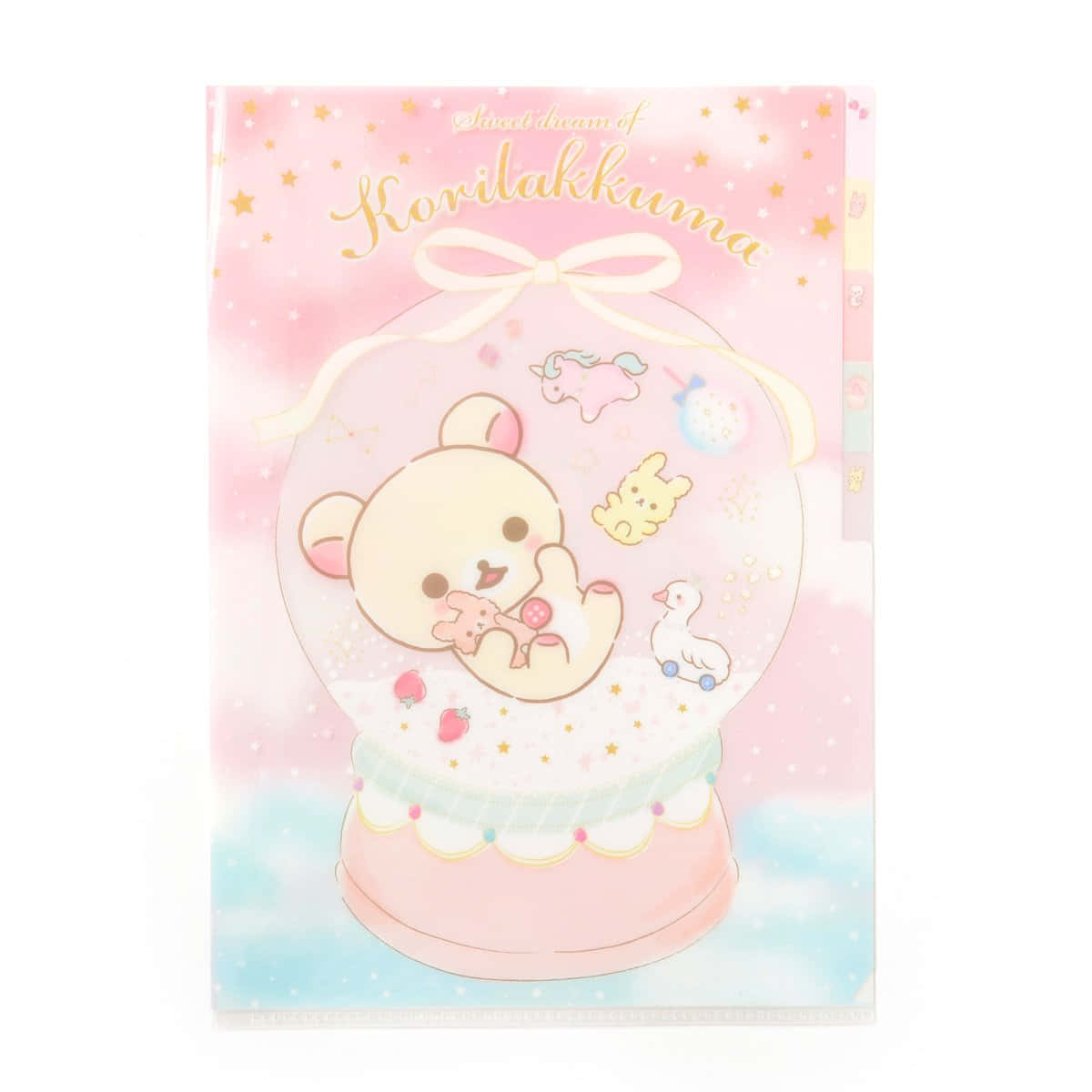 Korilakkuma, snow globe, strawberry, SD Desktop Wallpaper