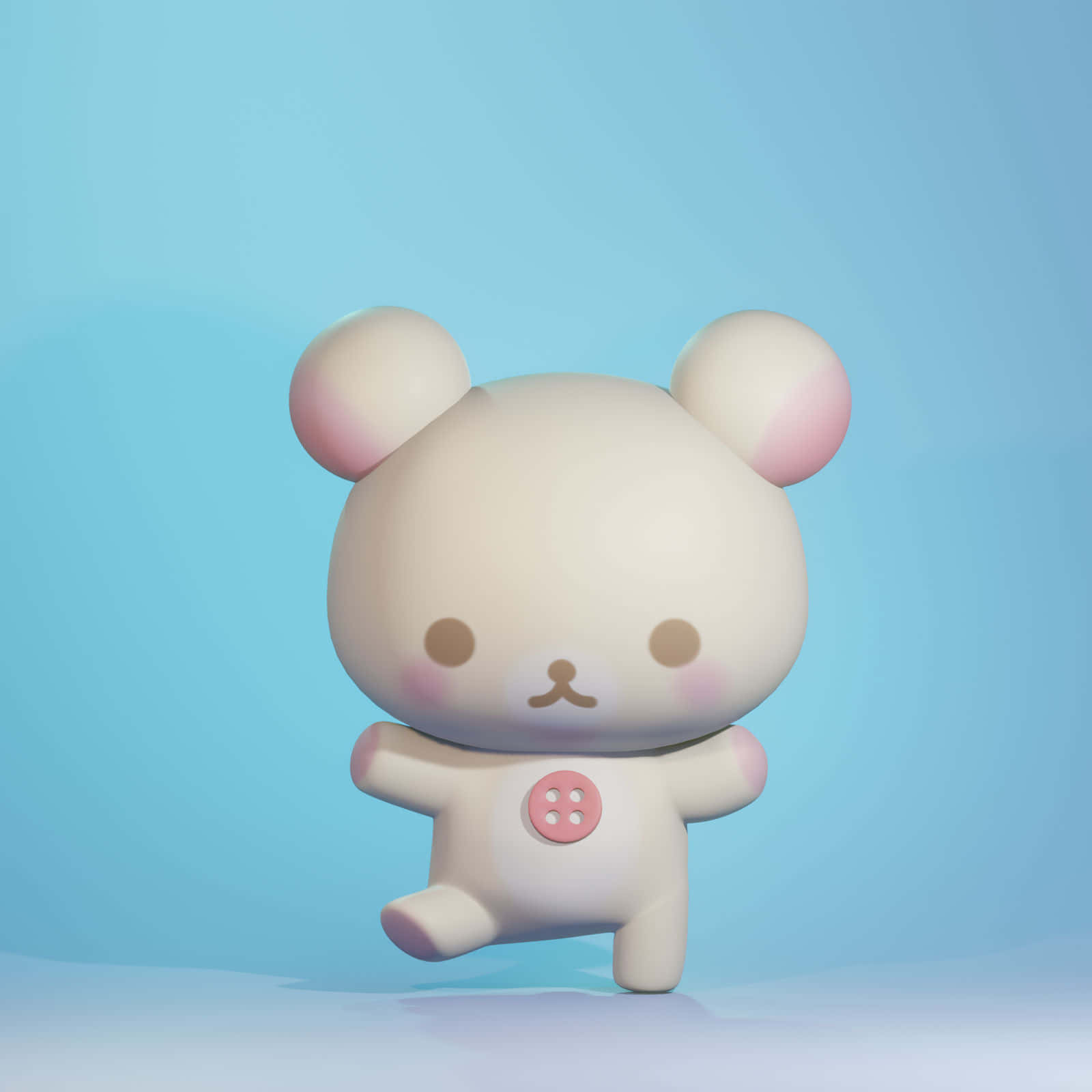 Korilakkuma, cream-colored bear, pink ears, HD Desktop Wallpaper