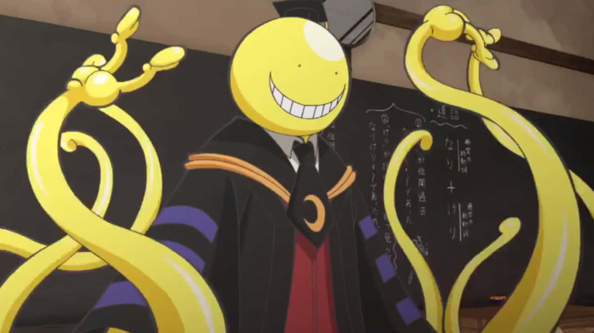 Koro Sensei, graduation gown, golden tentacles, SD Desktop Wallpaper