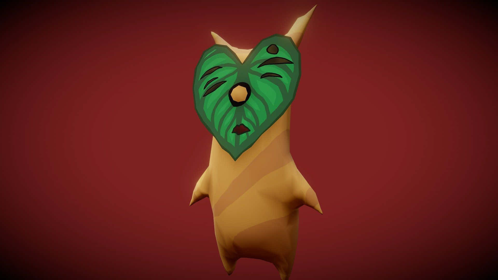 Korok Figure, red background, deep red gradient background, Full HD Desktop Wallpaper