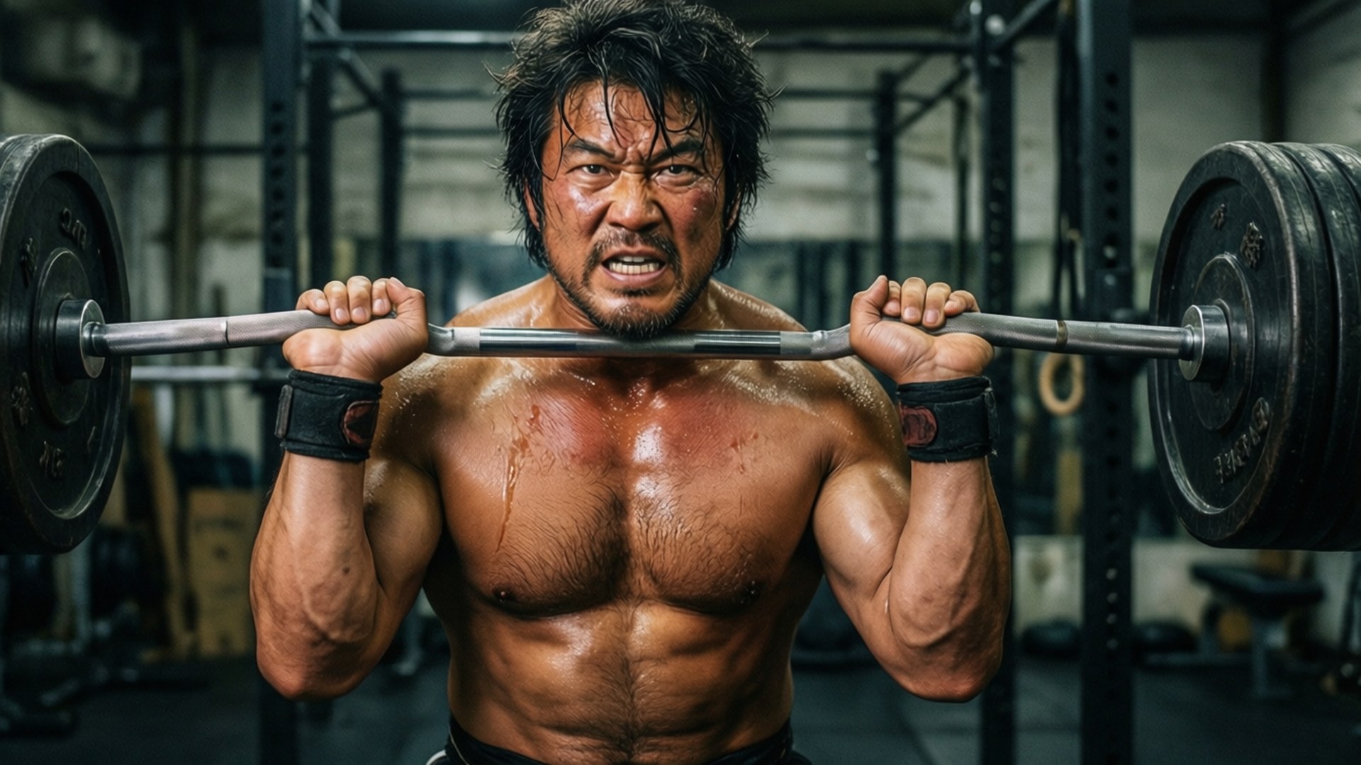 Kota Ibushi, gym, muscular build, Full HD Desktop Wallpaper