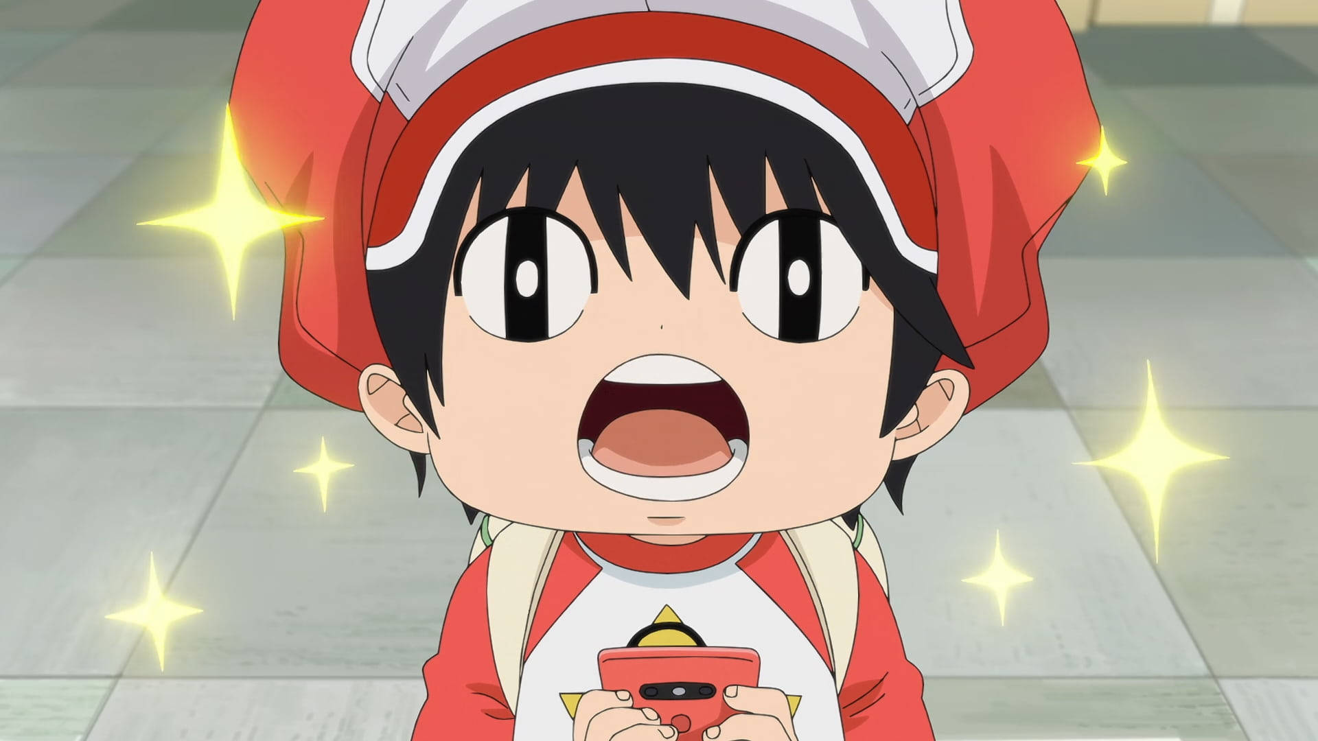 Kotaro Lives Alone, red hat, outfit, Full HD Desktop Wallpaper