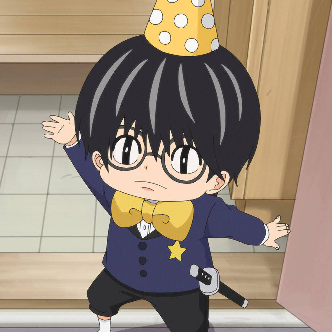 Kotaro Lives Alone, glasses, party hat, SD Desktop Wallpaper