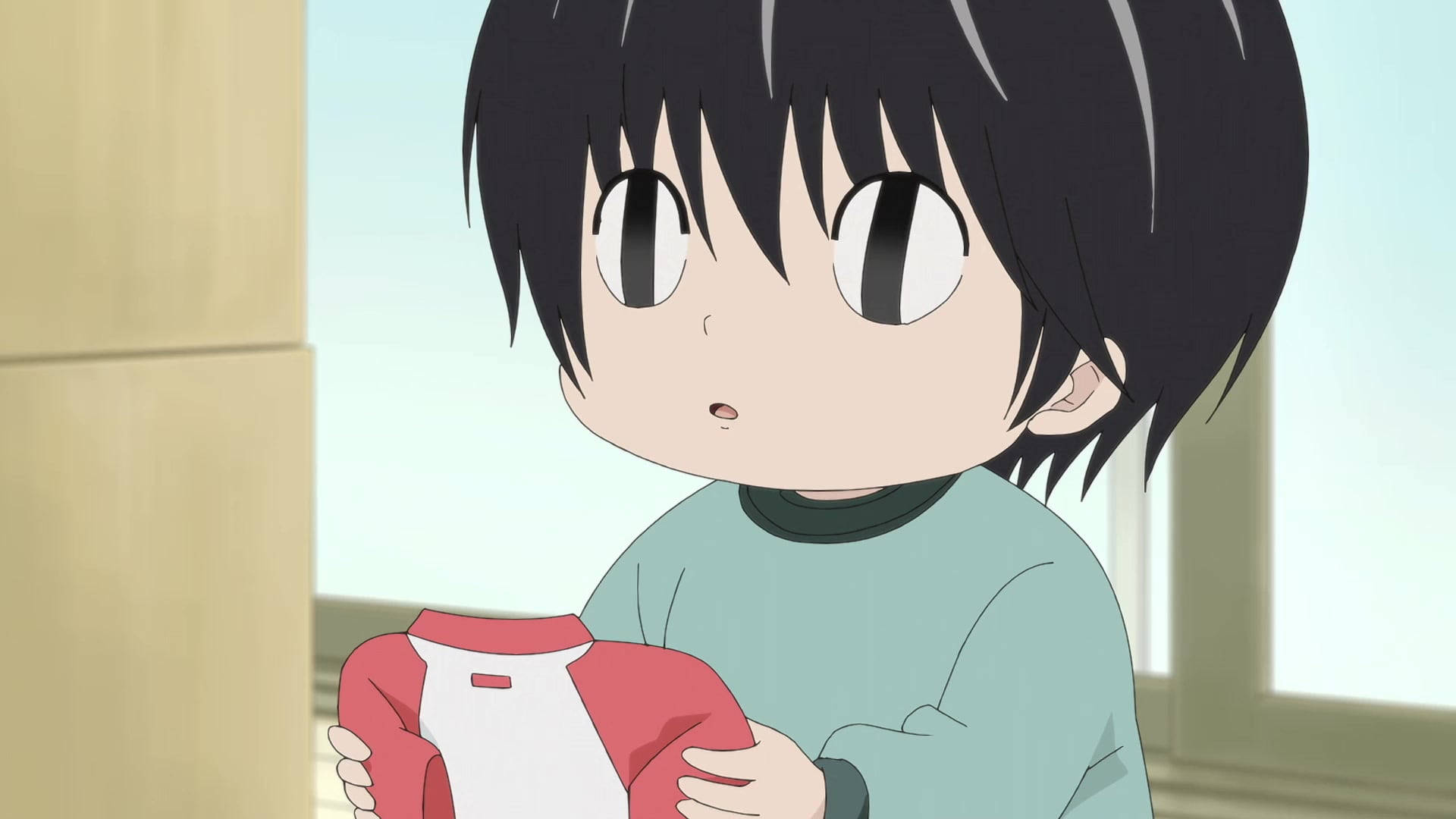 Kotaro Lives Alone, chibi anime boy, black hair, Full HD Desktop Wallpaper