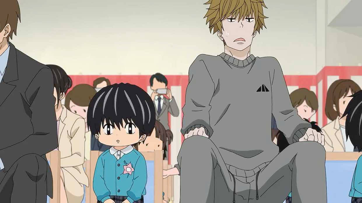 Kotaro Lives Alone, chibi anime boy, blue cardigan, SD Desktop Wallpaper