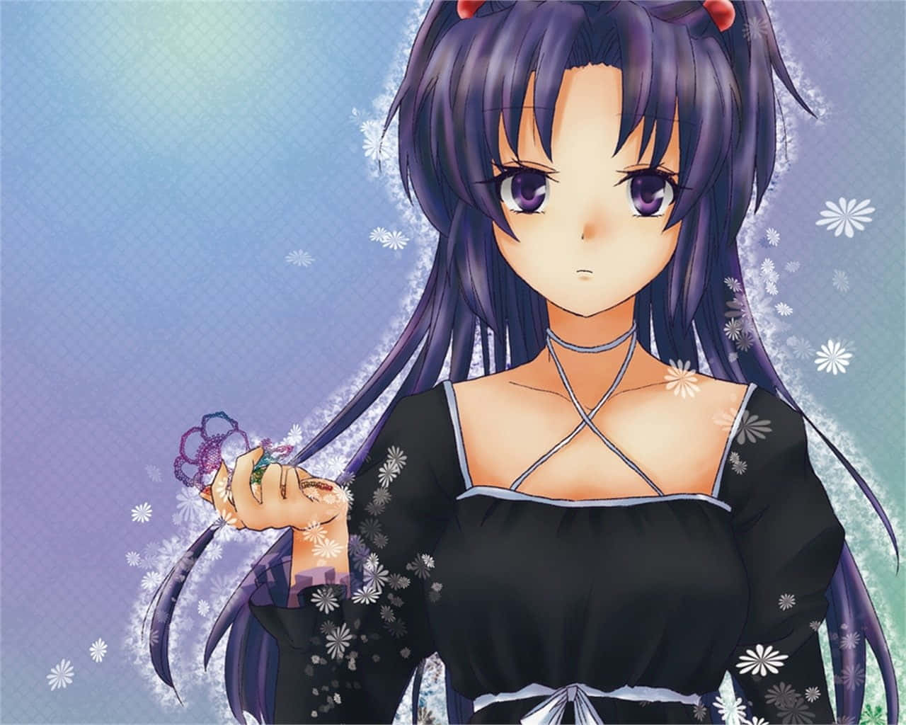 Kotomi Ichinose, purple hair, purple eyes, HD Desktop Wallpaper
