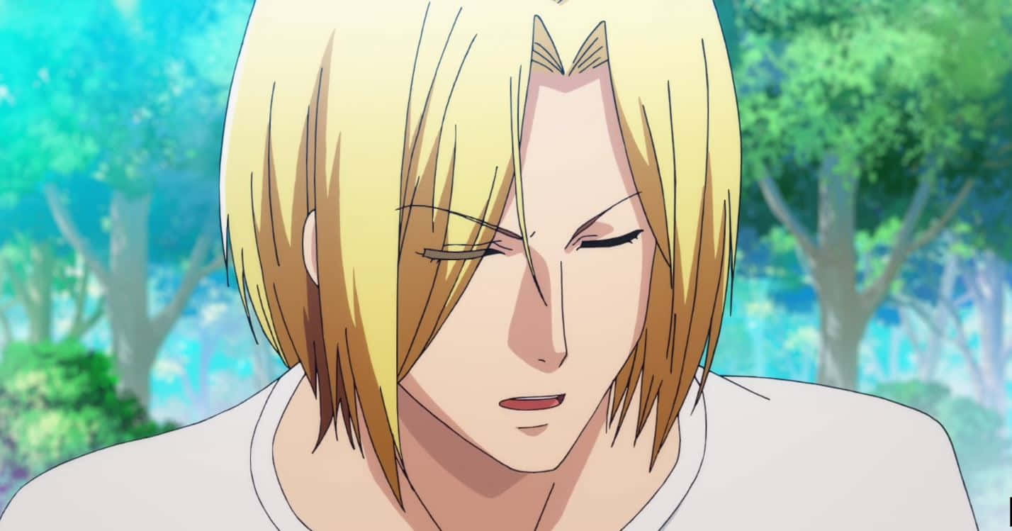 Kouhei Imamura, blonde anime character, half-closed eyes, HD Desktop Wallpaper