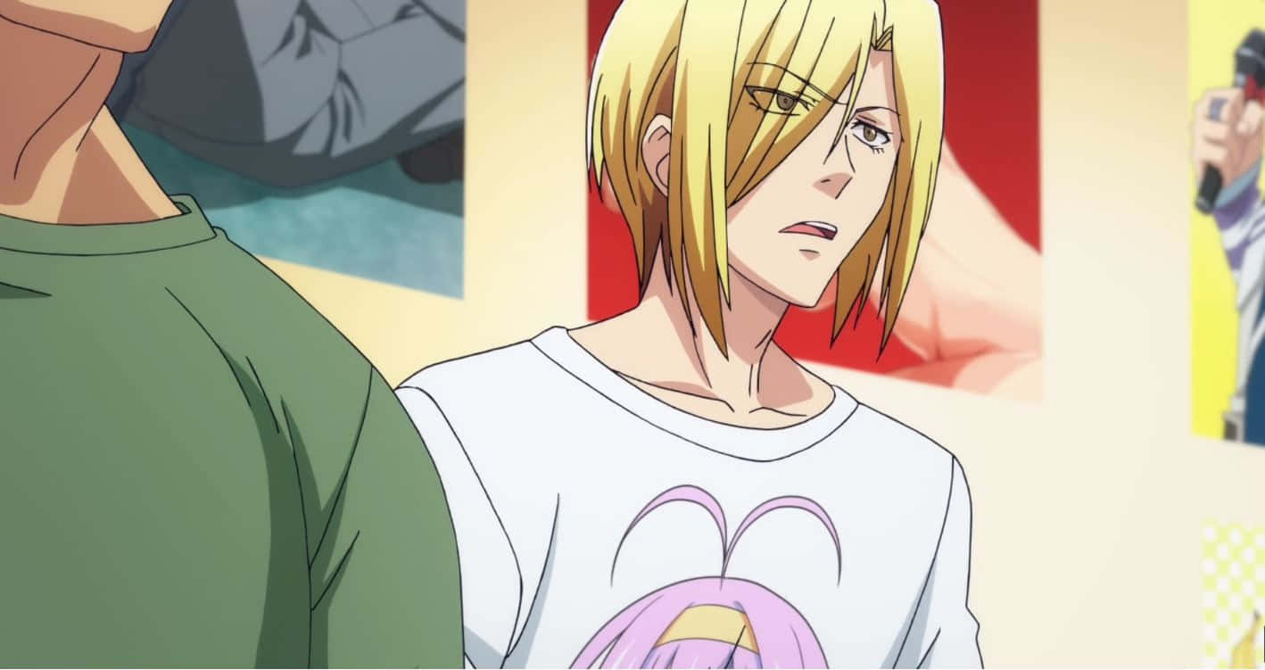 Kouhei Imamura, blonde anime character, white tshirt, HD Desktop Wallpaper
