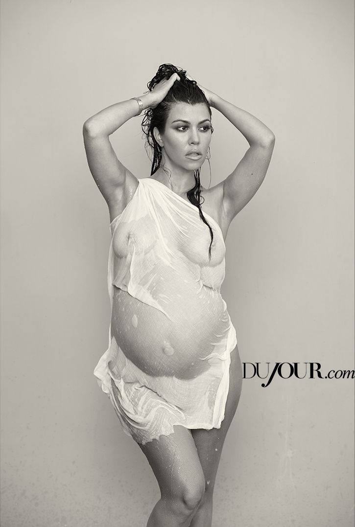Kourtney Kardashian, maternity photoshoot, sheer white garment, SD Phone Wallpaper