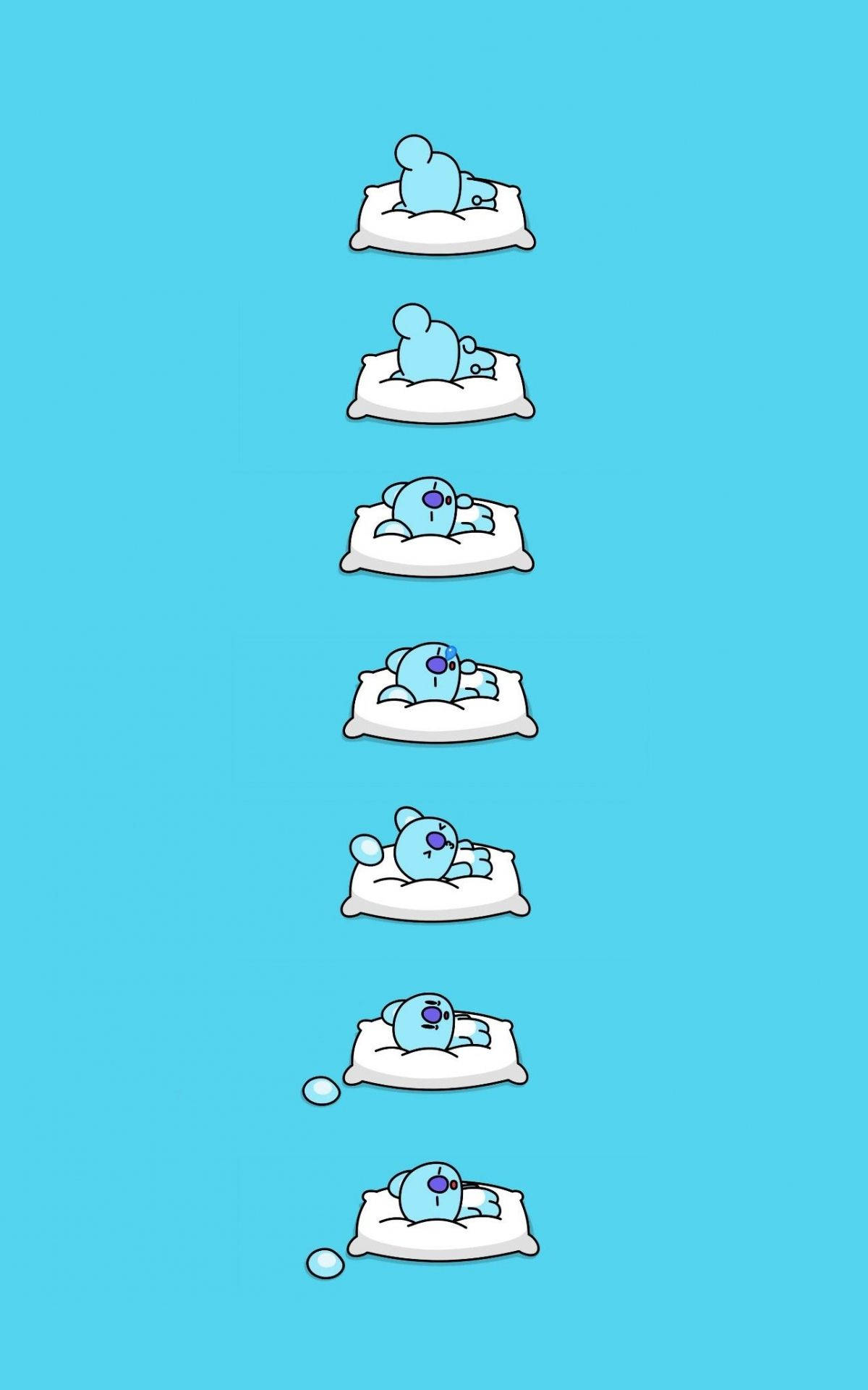 Koya, BT21, blue cartoon character, Full HD Phone Wallpaper