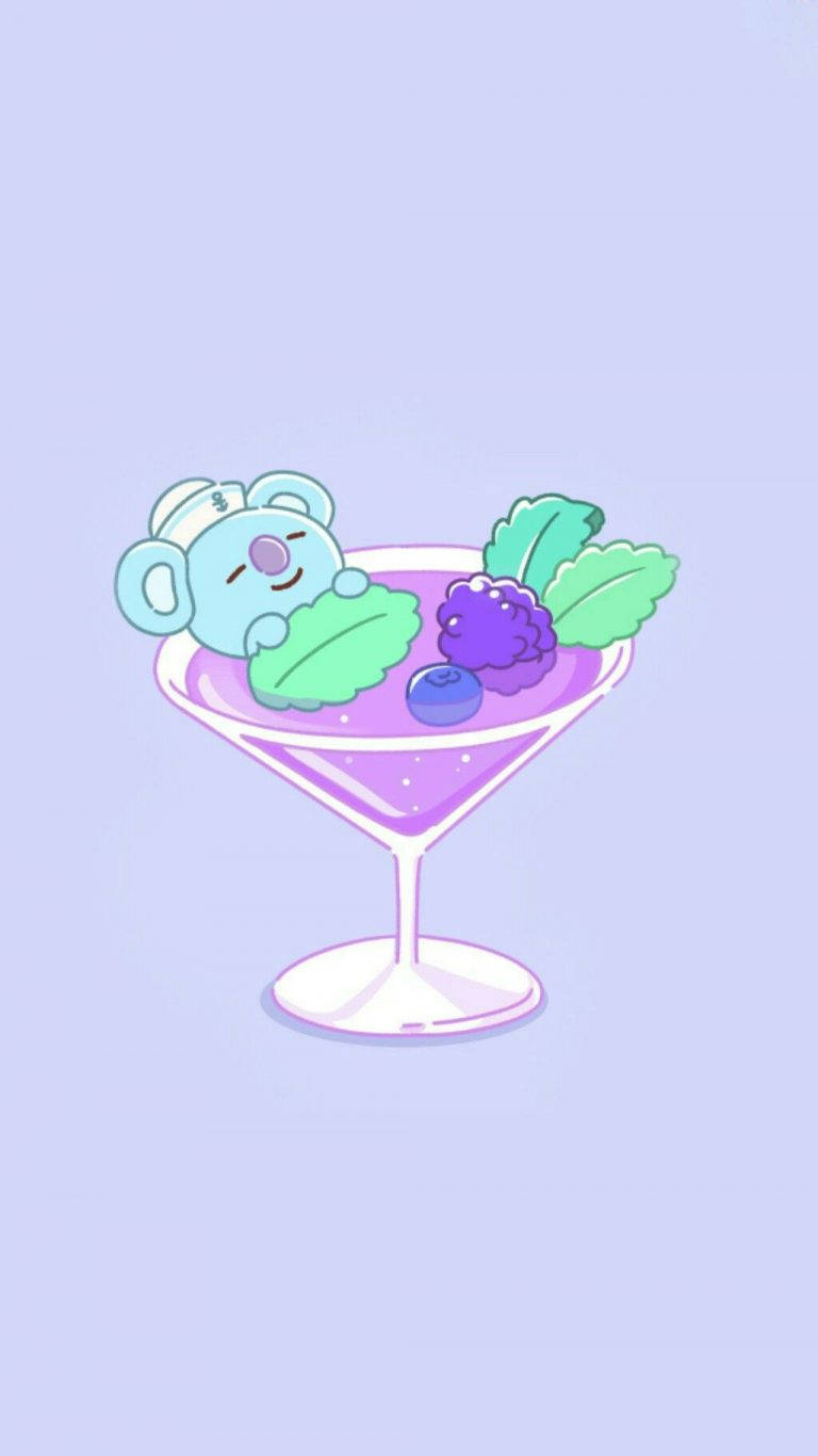 Koya BT21, blue koala, chef hat, HD Phone Wallpaper