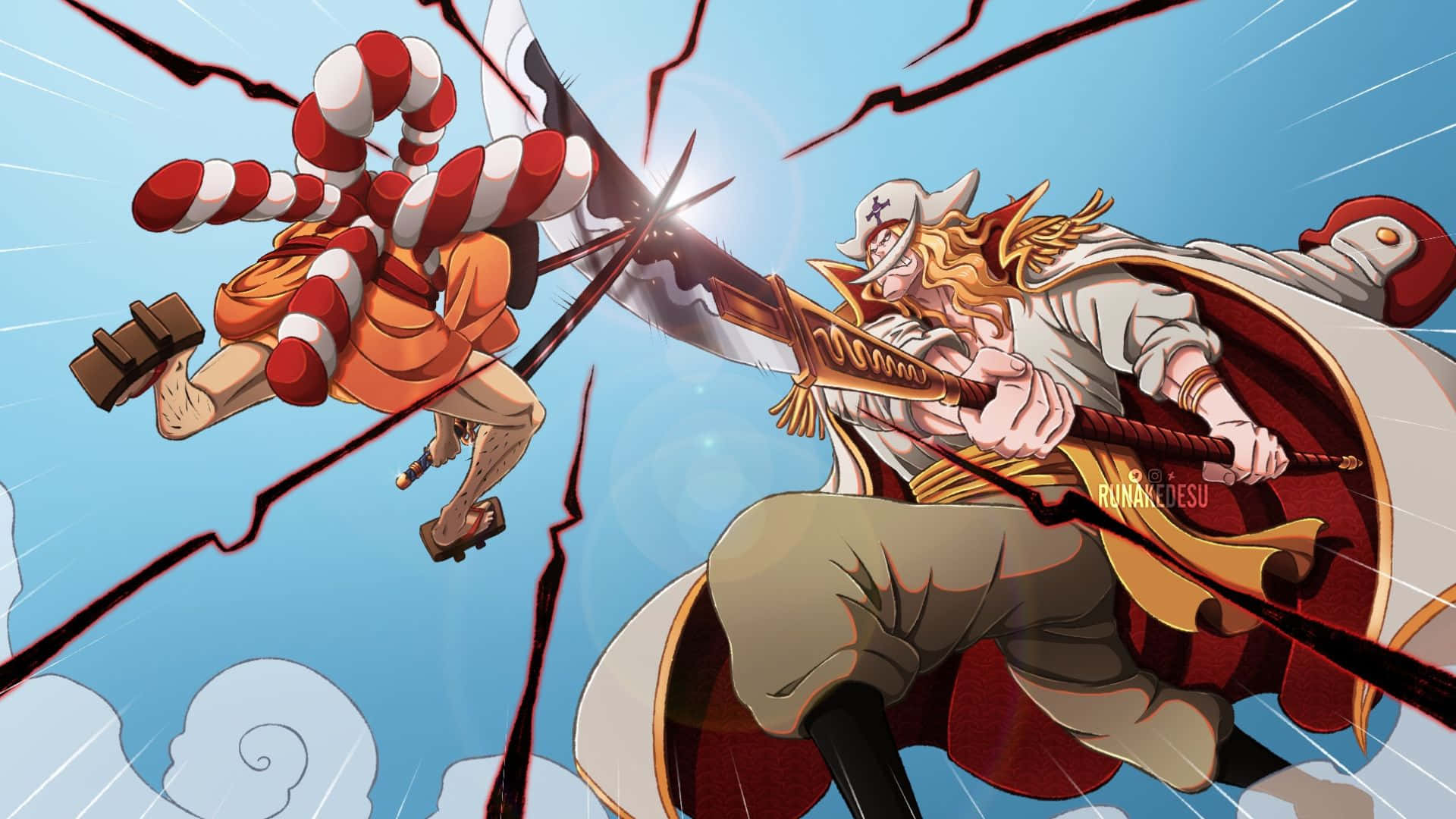 Kozuki Oden, anime warriors, swords, Full HD Desktop Wallpaper