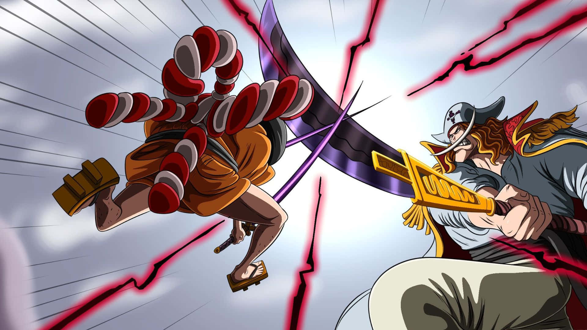 Kozuki Oden, anime warriors, glowing swords, Full HD Desktop Wallpaper