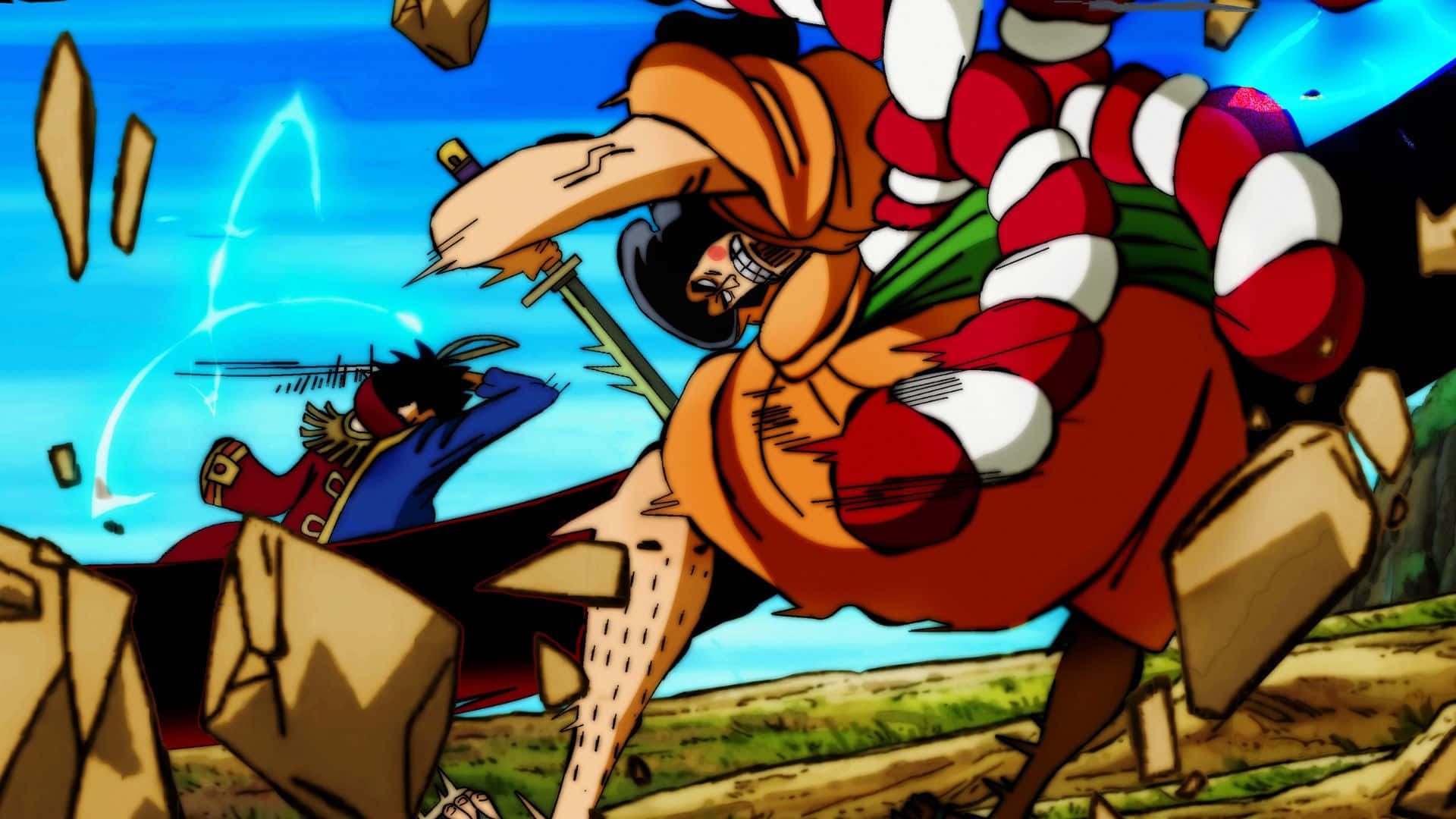 Kozuki Oden, anime warriors, dynamic battle scene, Full HD Desktop Wallpaper