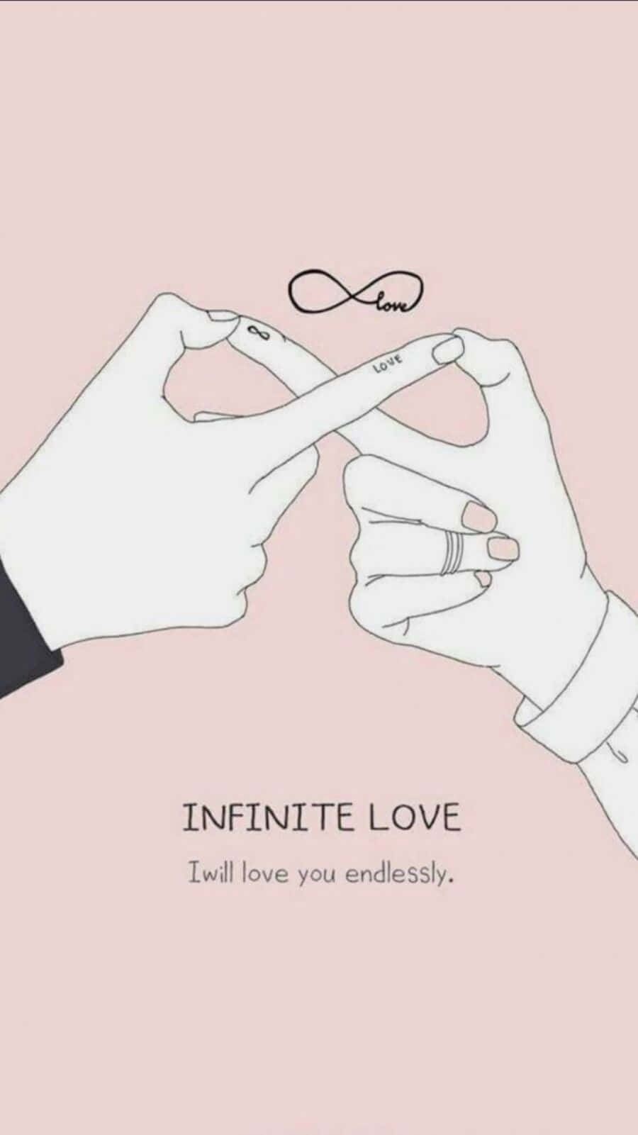 Kpop Kawaii, infinity symbol, soft pink background, HD Phone Wallpaper