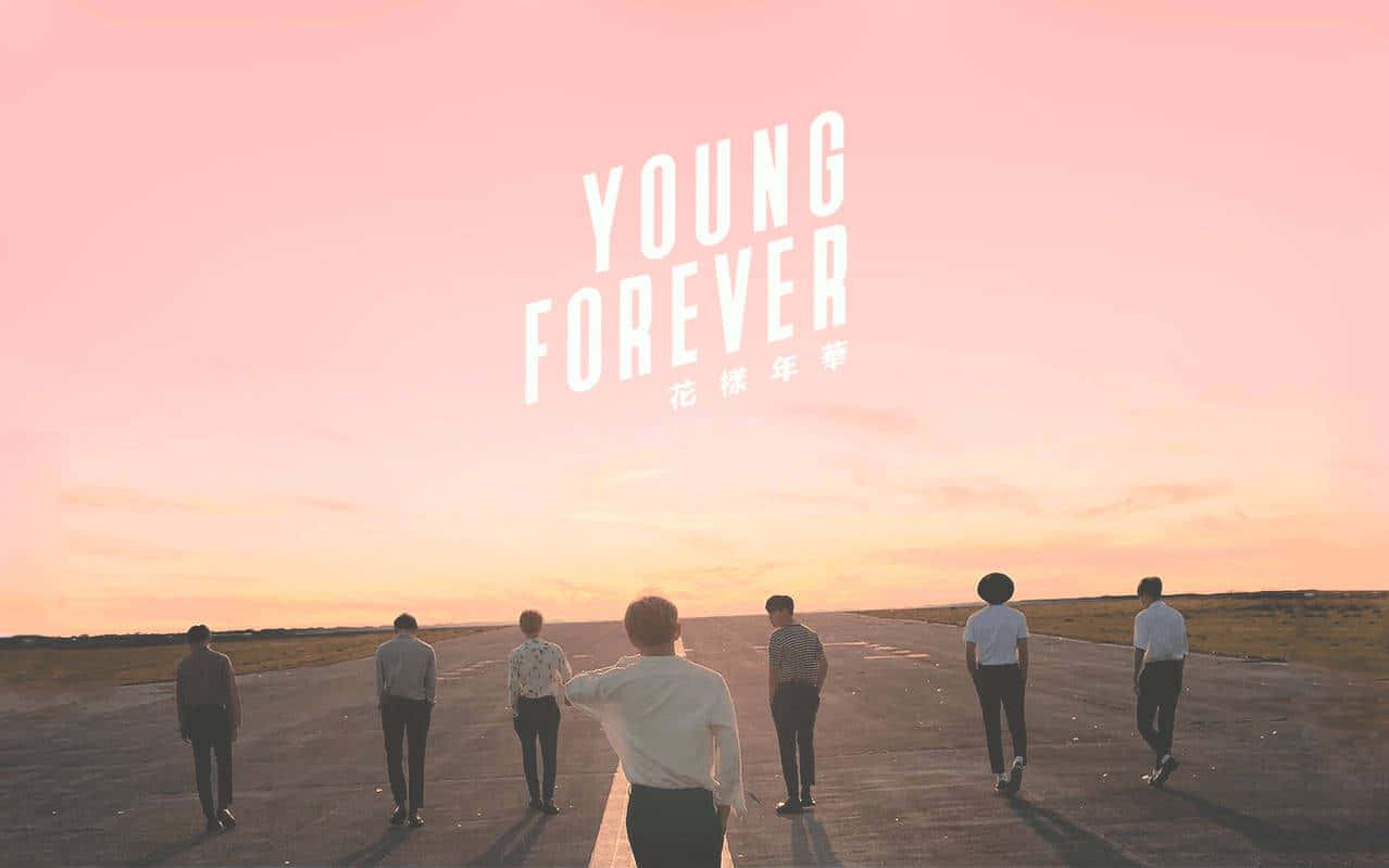 young forever, airport runway, sunset, SD Desktop Wallpaper