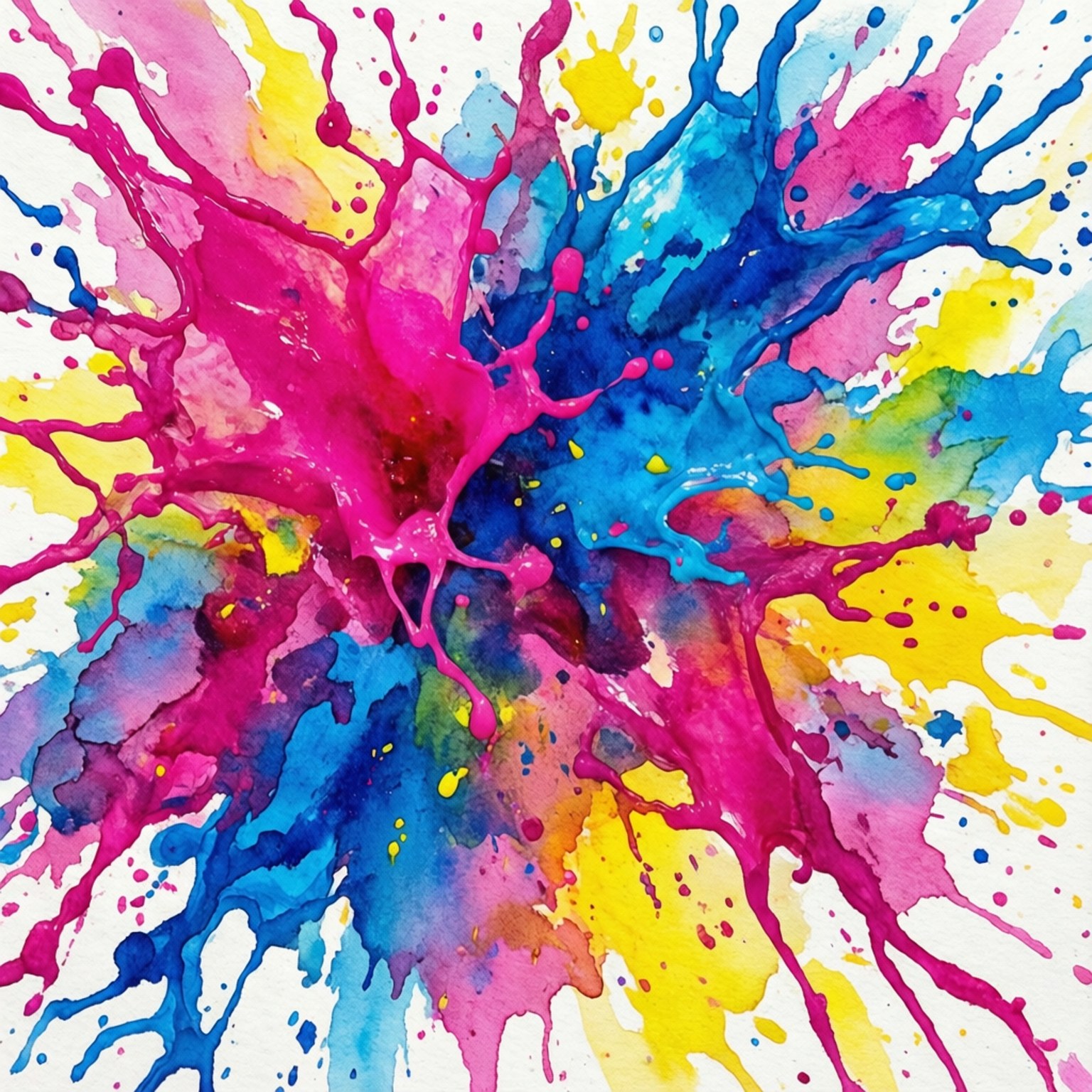 vibrant watercolor splash, Kpop palette, artistic background, HD Desktop Wallpaper