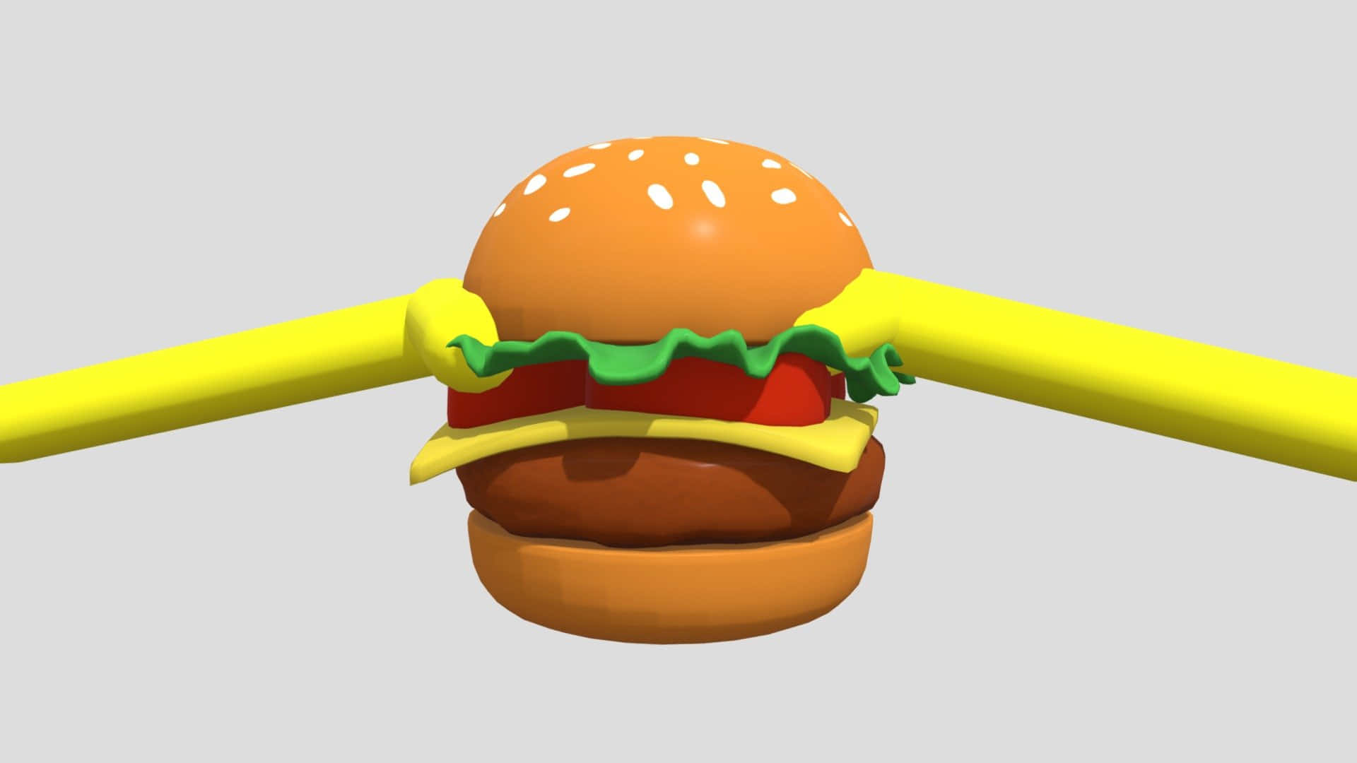 Krabby Patty, sesame bun, lettuce, Full HD Desktop Wallpaper