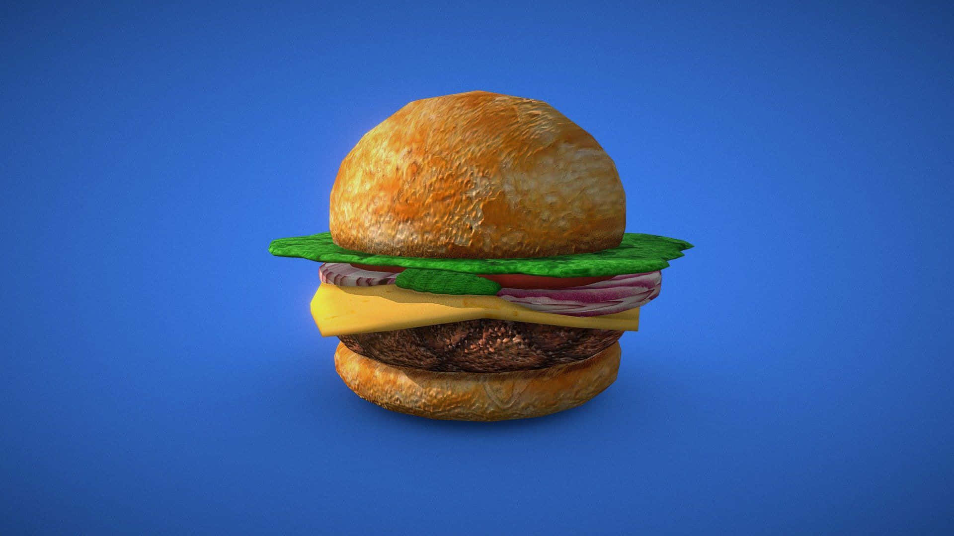 Krabby Patty, cheeseburger, lettuce, Full HD Desktop Wallpaper