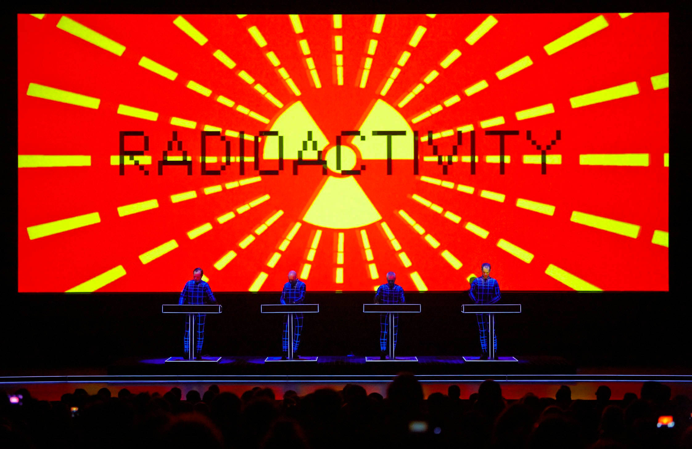 Kraftwerk, Radioactivity, checkered suits, Full HD Desktop Wallpaper