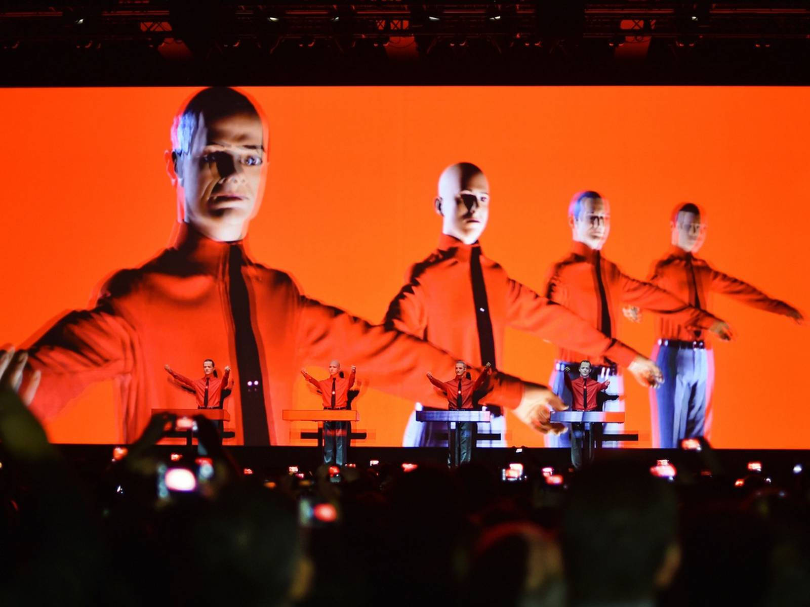Kraftwerk, orange clones, red uniforms, HD Desktop Wallpaper