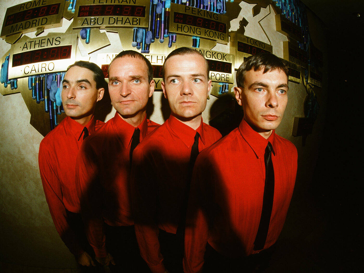 Kraftwerk, red shirts, black ties, HD Desktop Wallpaper