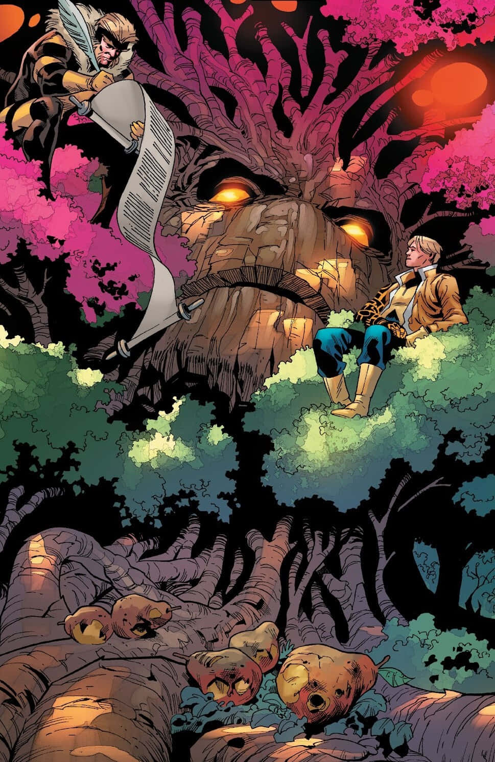 Krakoa, giant tree spirit, glowing eyes, HD Phone Wallpaper