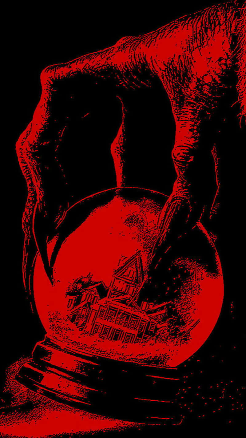 Krampus, red hand, snow globe, HD Phone Wallpaper