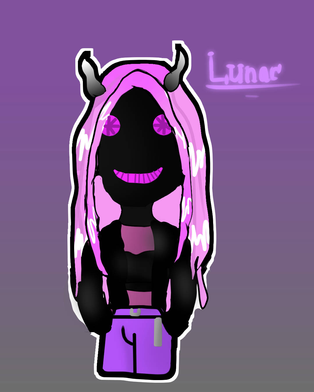 The Krew, pink hair horns, purple outfit, HD Phone Wallpaper